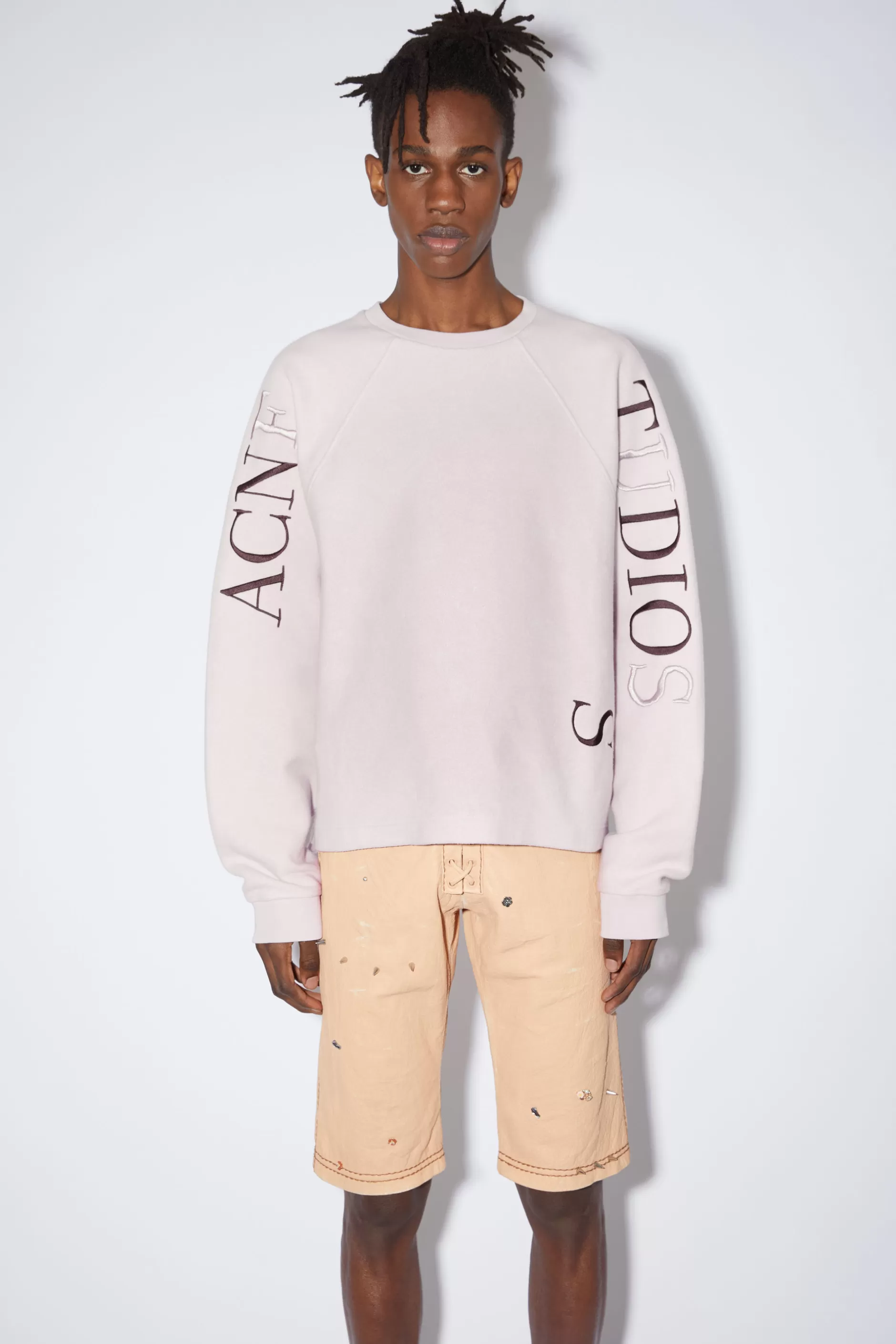 Acne Studios Logo-Sweatshirt Zartlila Hot