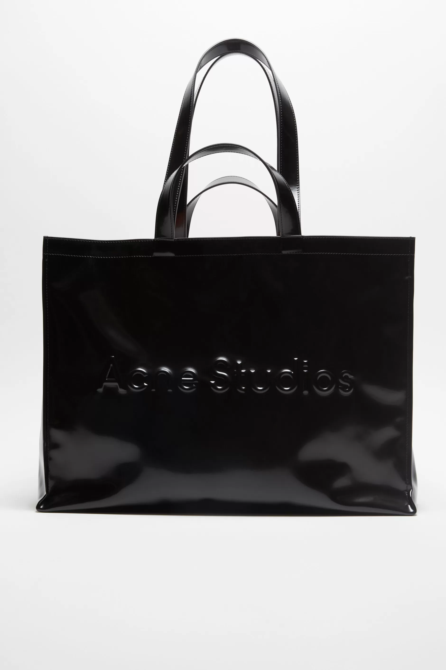 Acne Studios Logo-Tote Mit Schulterriemen Schwarz Online