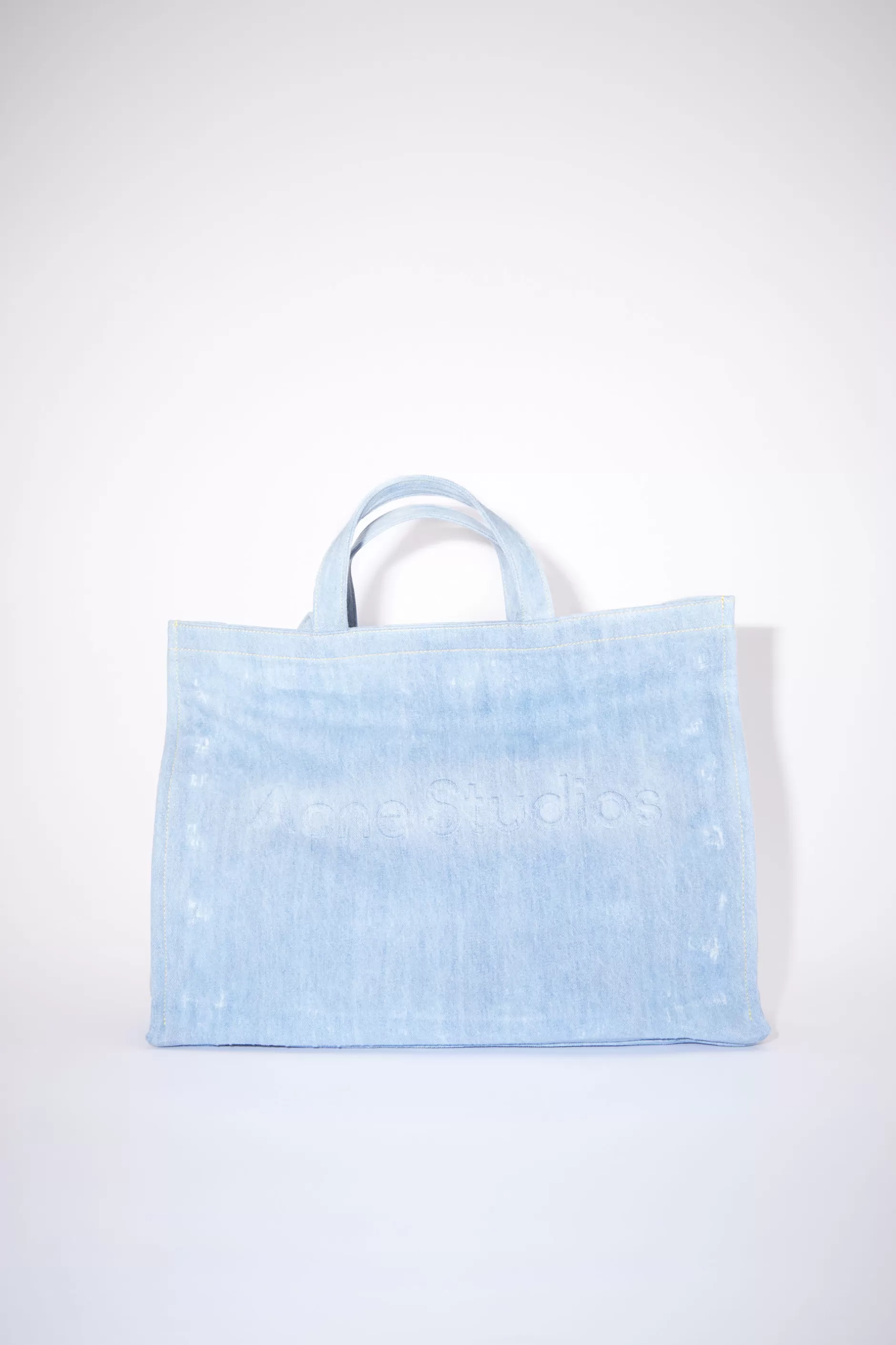 Acne Studios Logo-Tote Mit Schulterriemen Hellblau Clearance