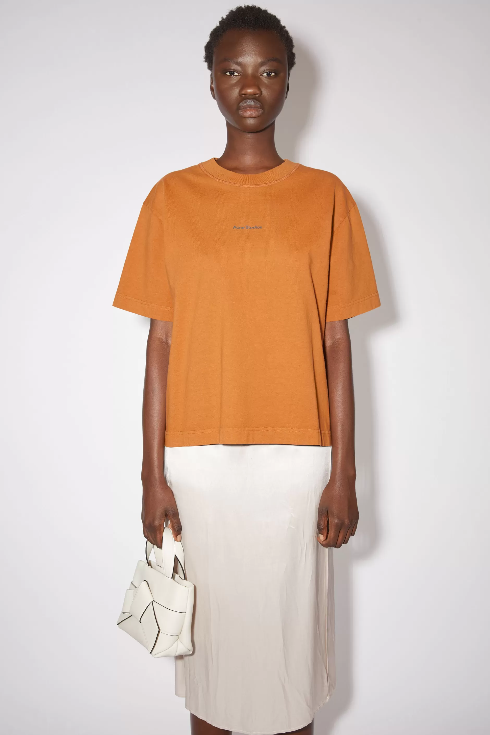 Acne Studios Logo-T-Shirt Rauchiges Orange Store