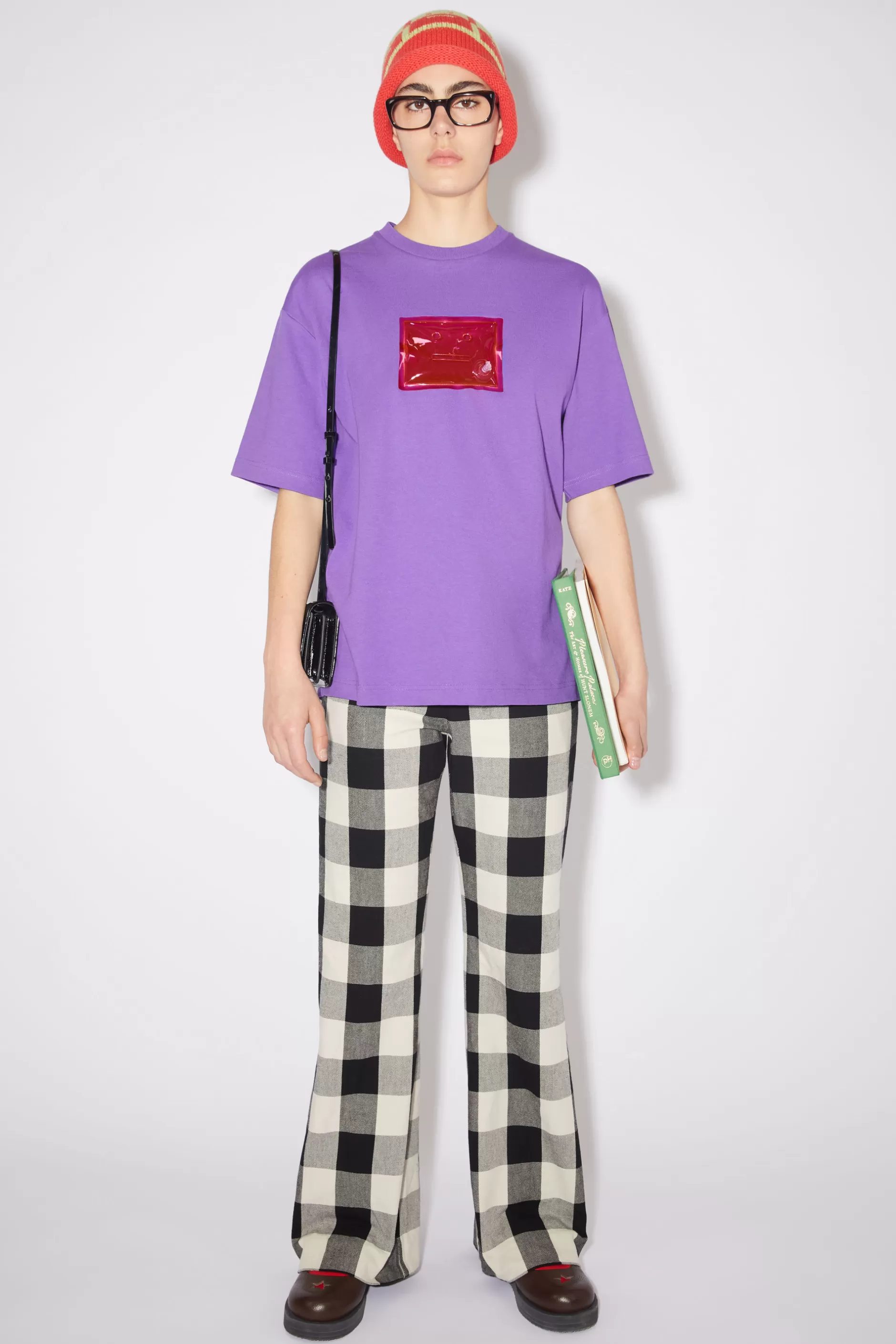 Acne Studios Logo-T-Shirt Schwertlilien-Violett Store