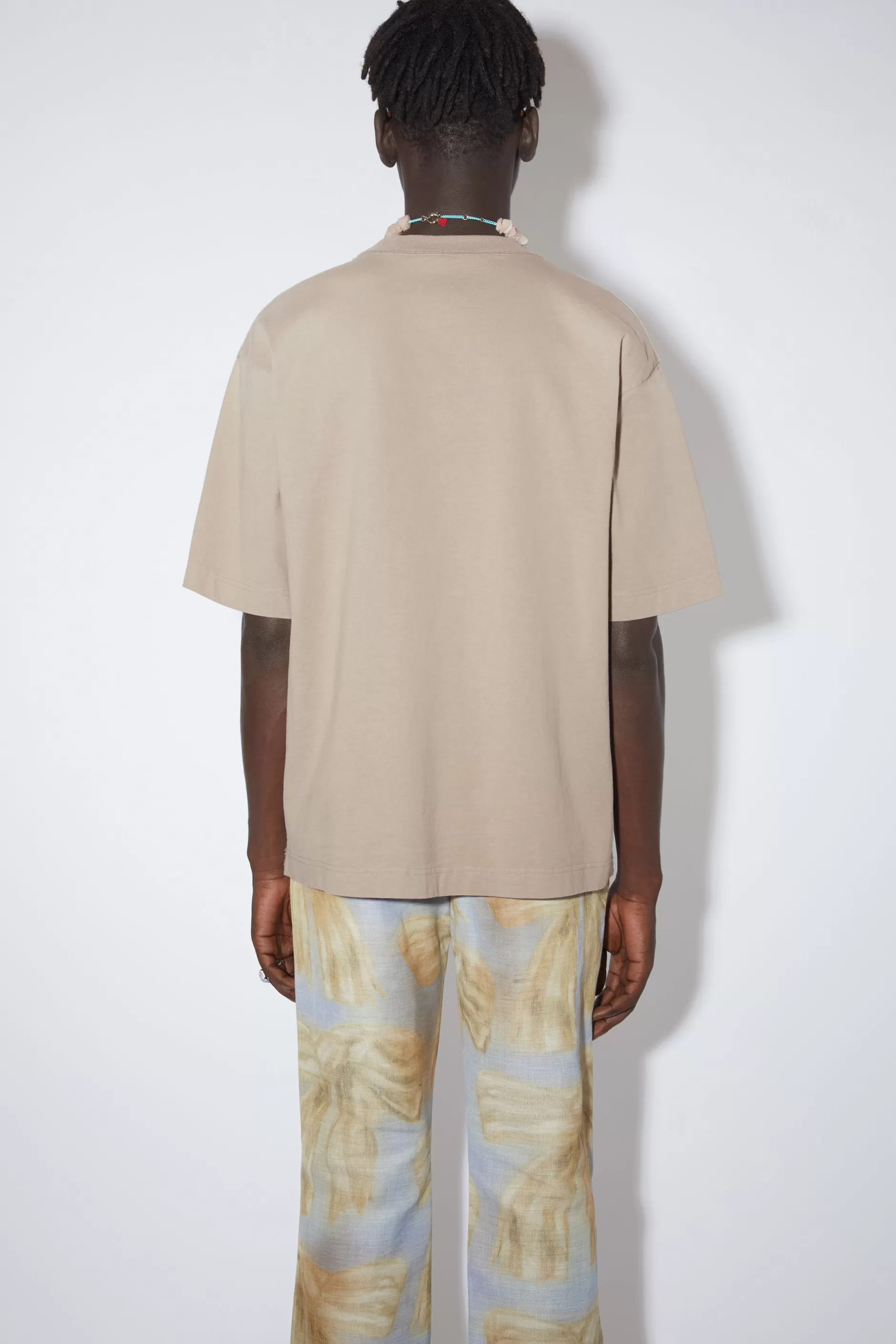 Acne Studios Logo-T-Shirt Pilzbeige Cheap