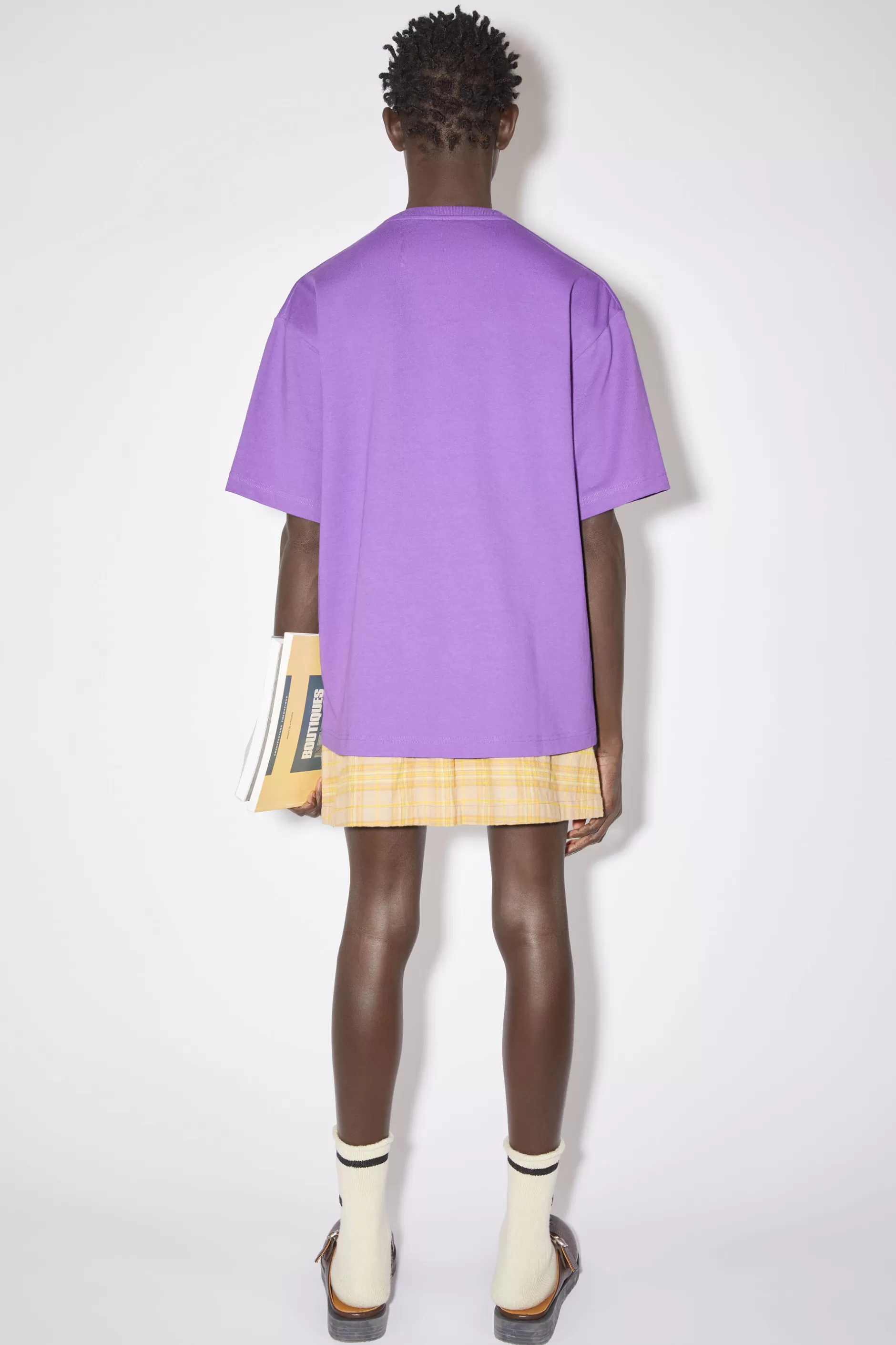 Acne Studios Logo-T-Shirt Schwertlilien-Violett Shop