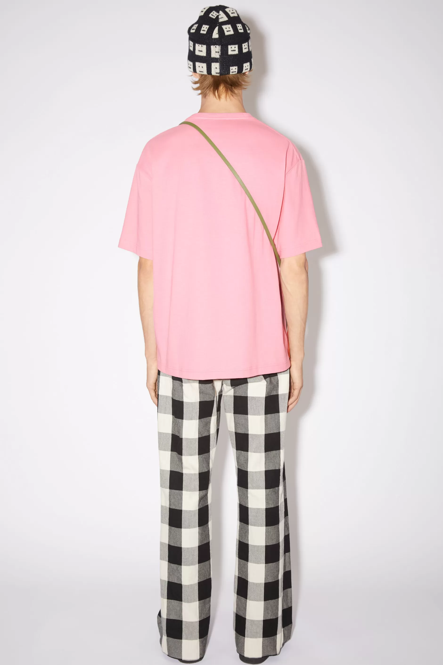 Acne Studios Logo-T-Shirt Kaugummirosa Cheap