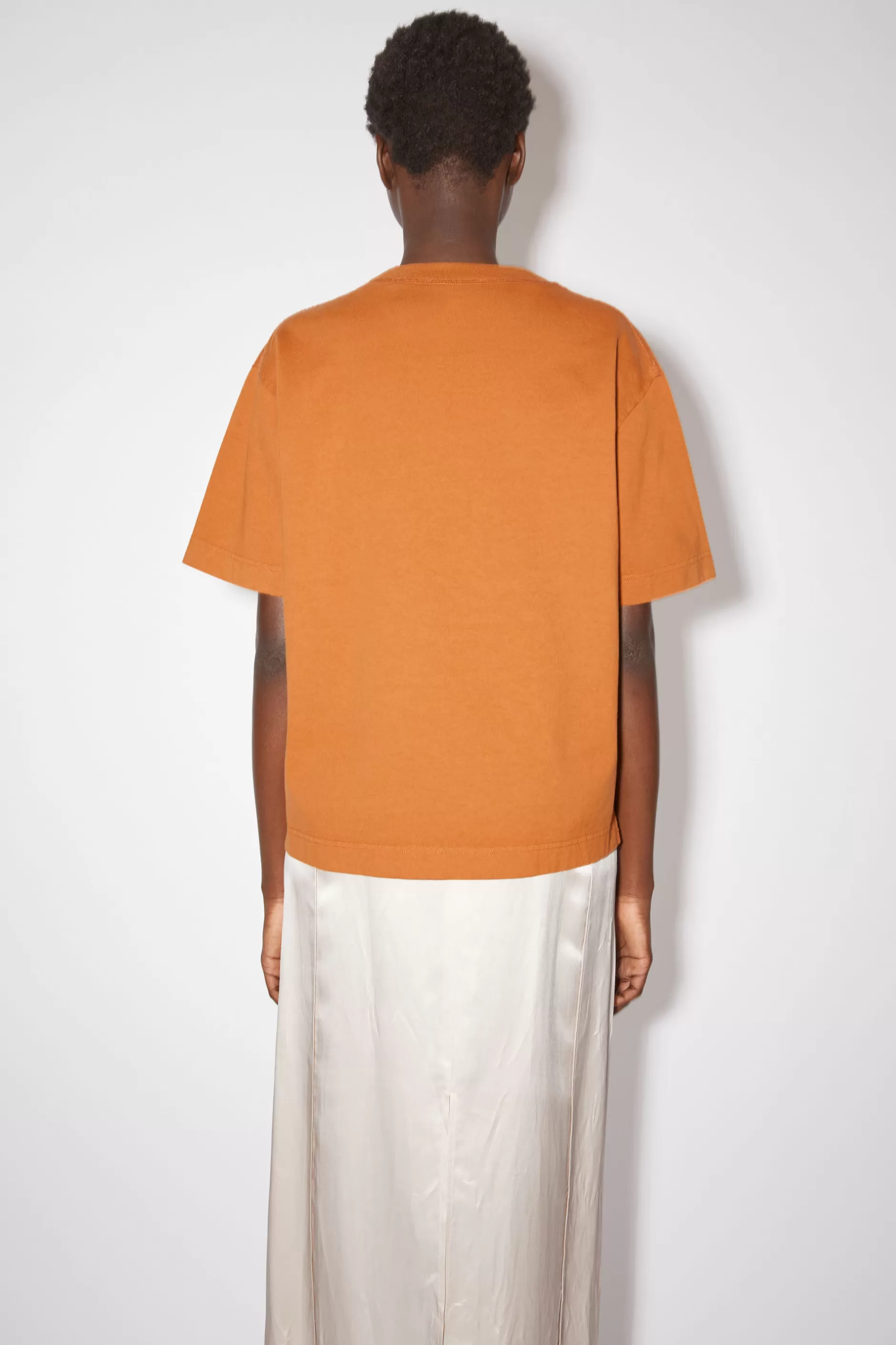 Acne Studios Logo-T-Shirt Rauchiges Orange Store