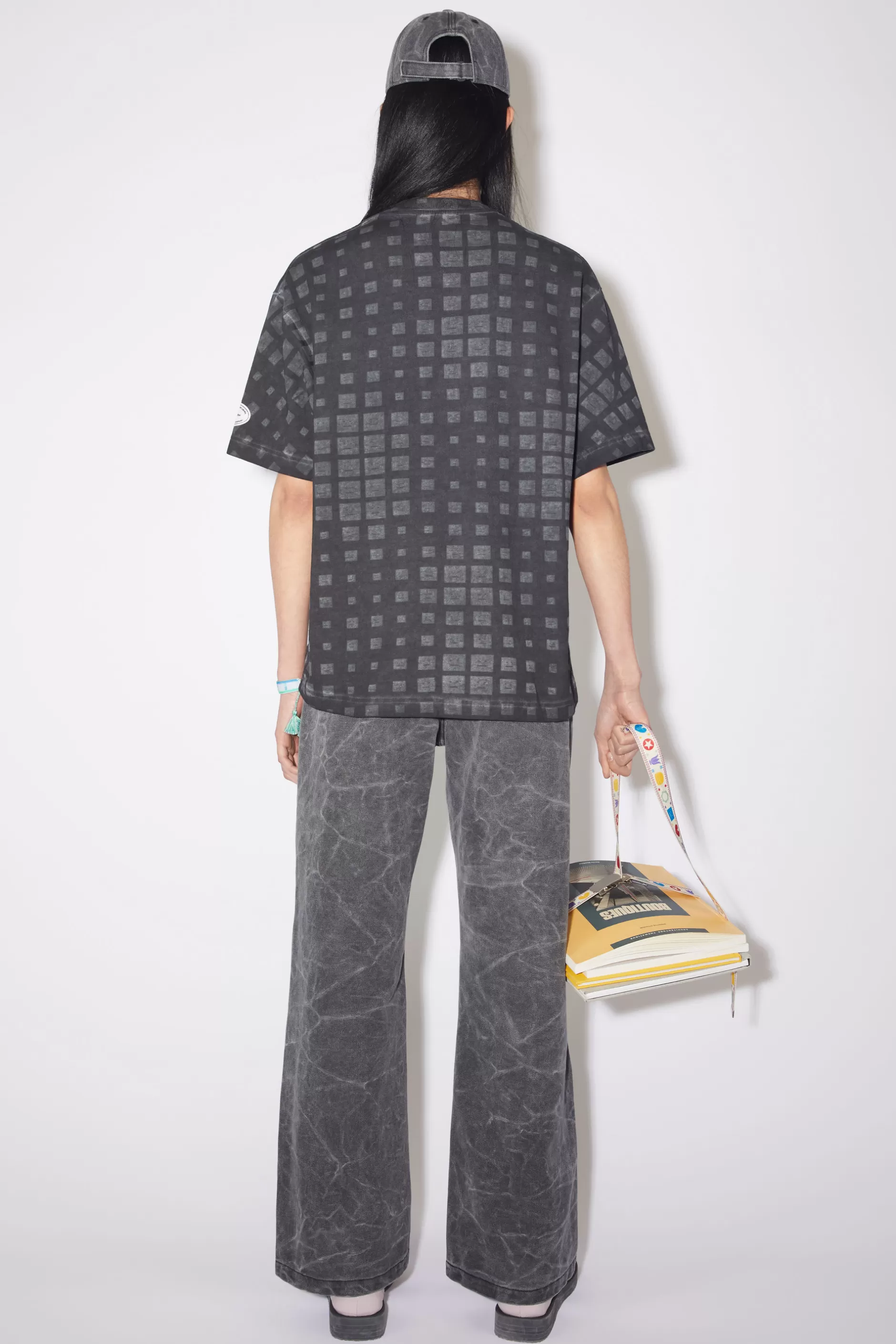 Acne Studios Logo-T-Shirt Schwarz Sale