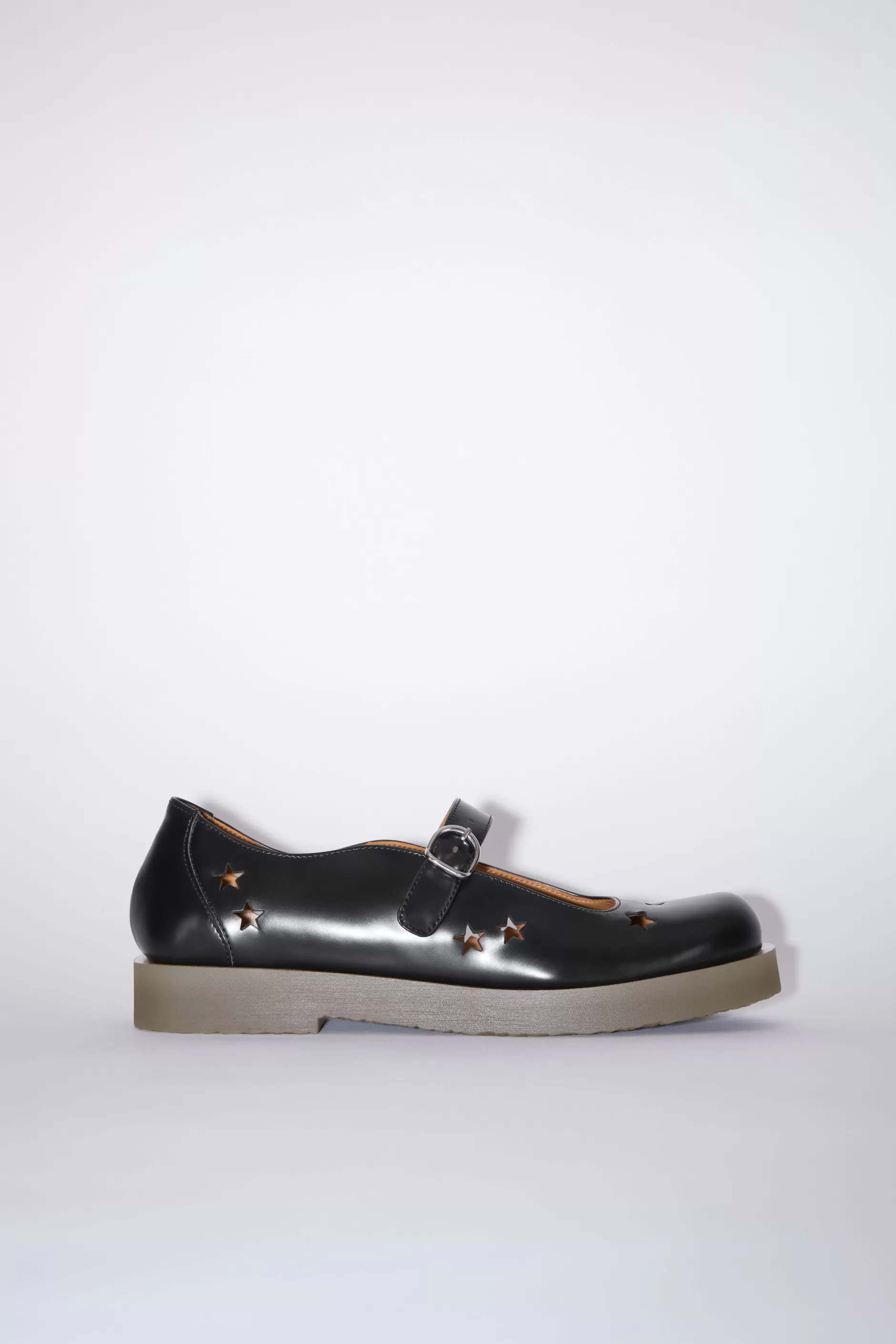 Acne Studios Mary-Jane-Pumps Aus Leder Schwarz/Bernsteinfarben Clearance