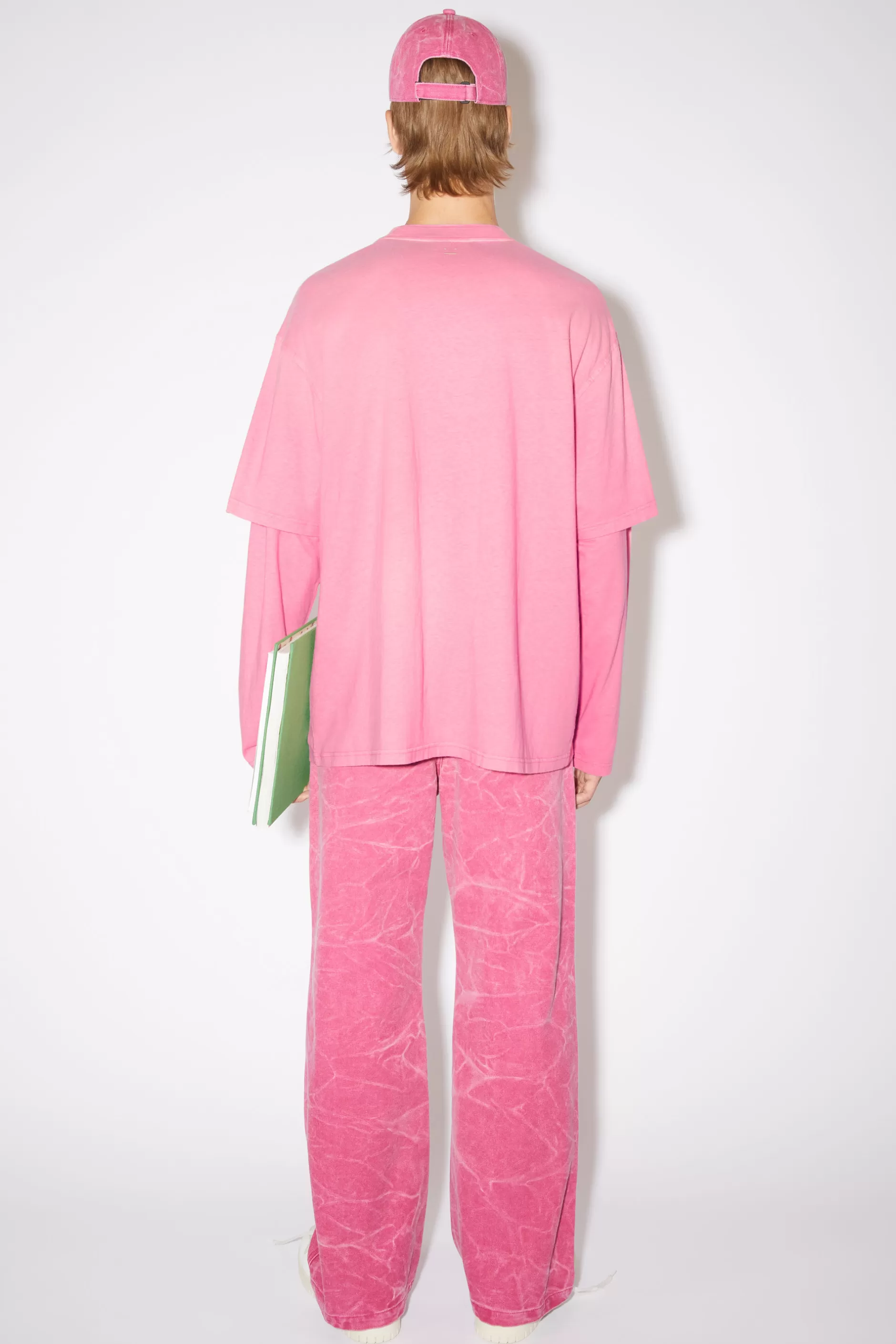 Acne Studios Mehrlagiges T-Shirt Kaugummirosa Outlet