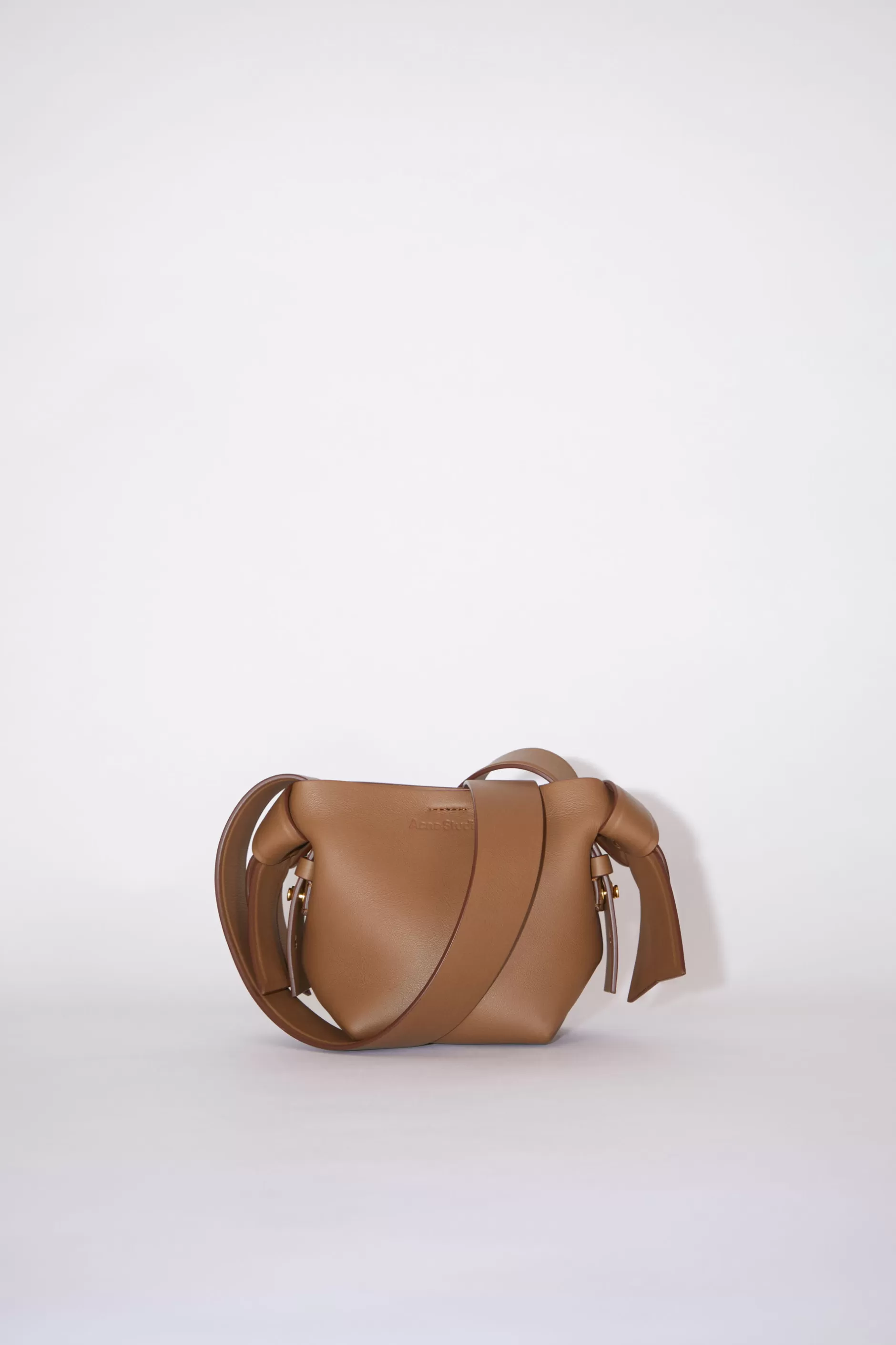 Acne Studios Mikro-Ledertasche Camelbraun Clearance