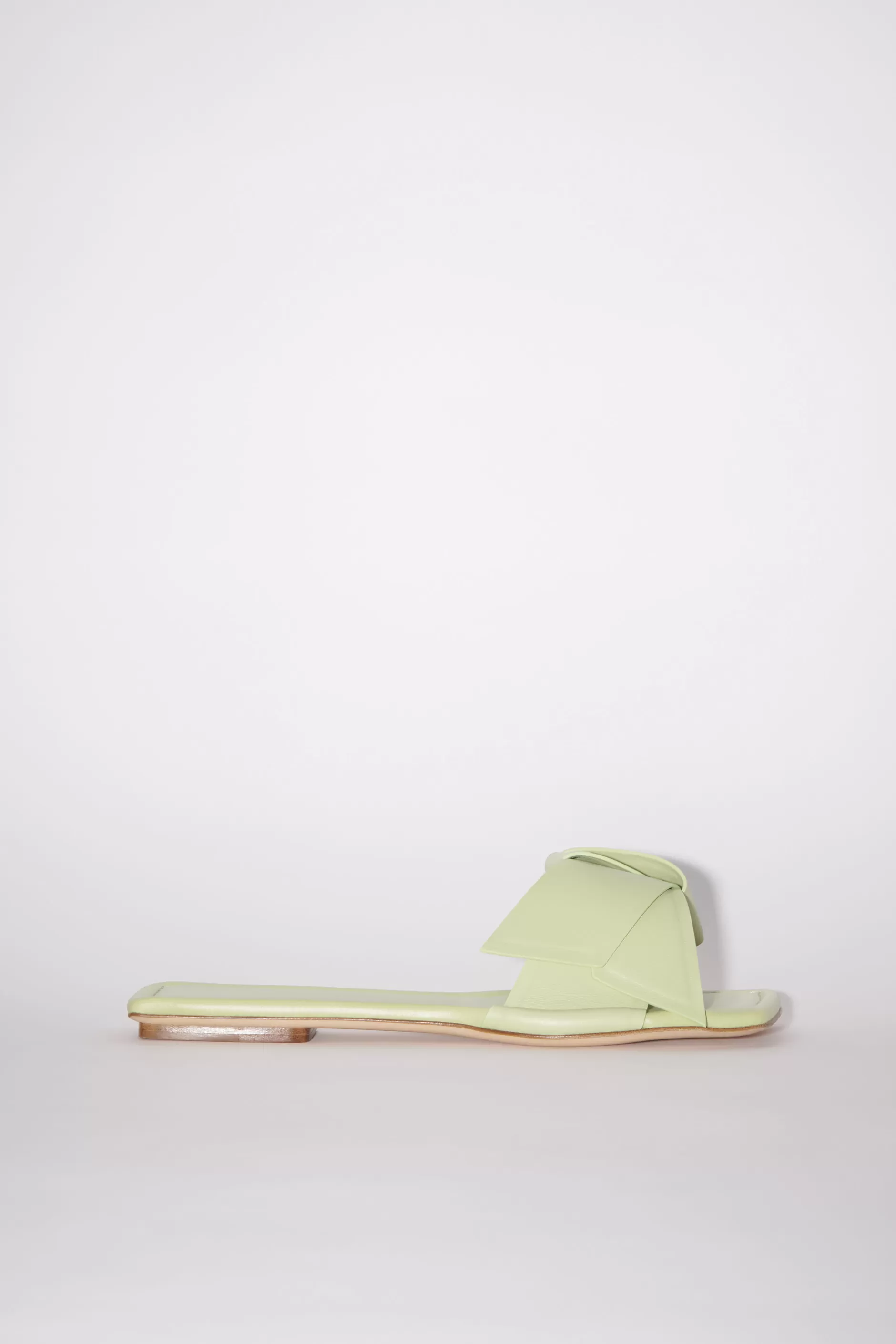 Acne Studios Musubi Sandalen Aus Leder Rauchiges Grun Store