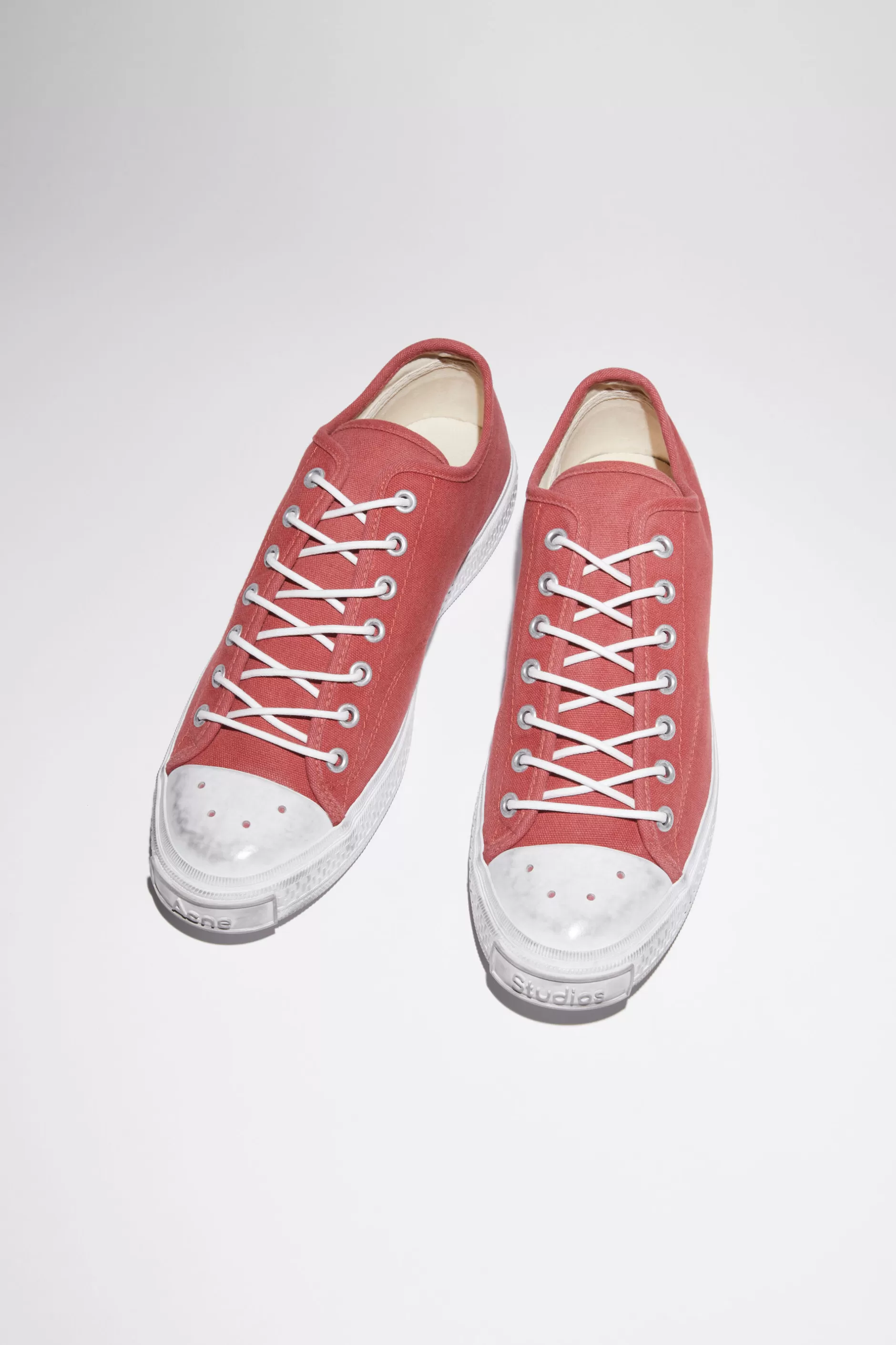 Acne Studios Niedrige Sneakers Kirschrot Sale