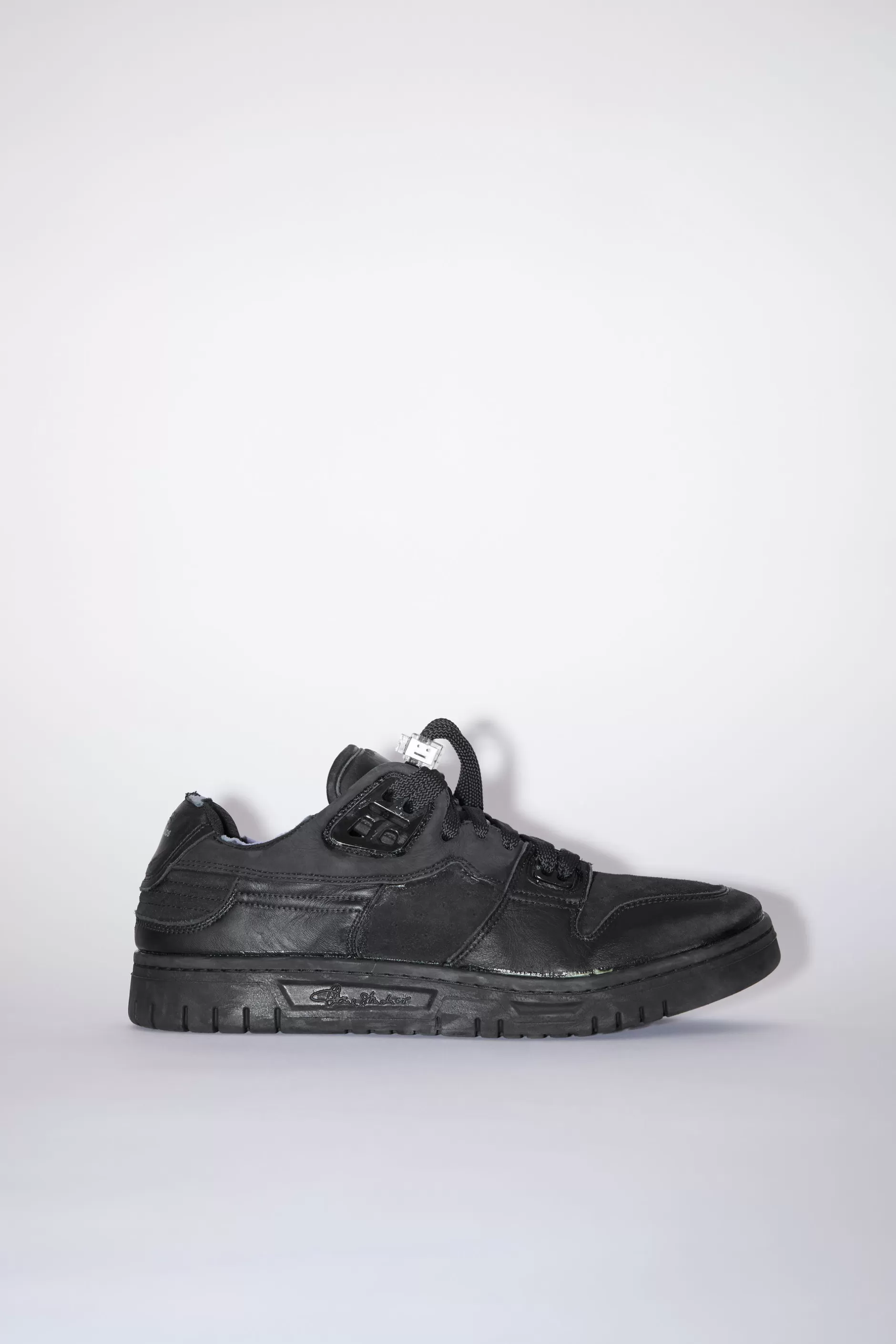 Acne Studios Niedrige Sneakers Aus Leder Multi Schwarz Fashion