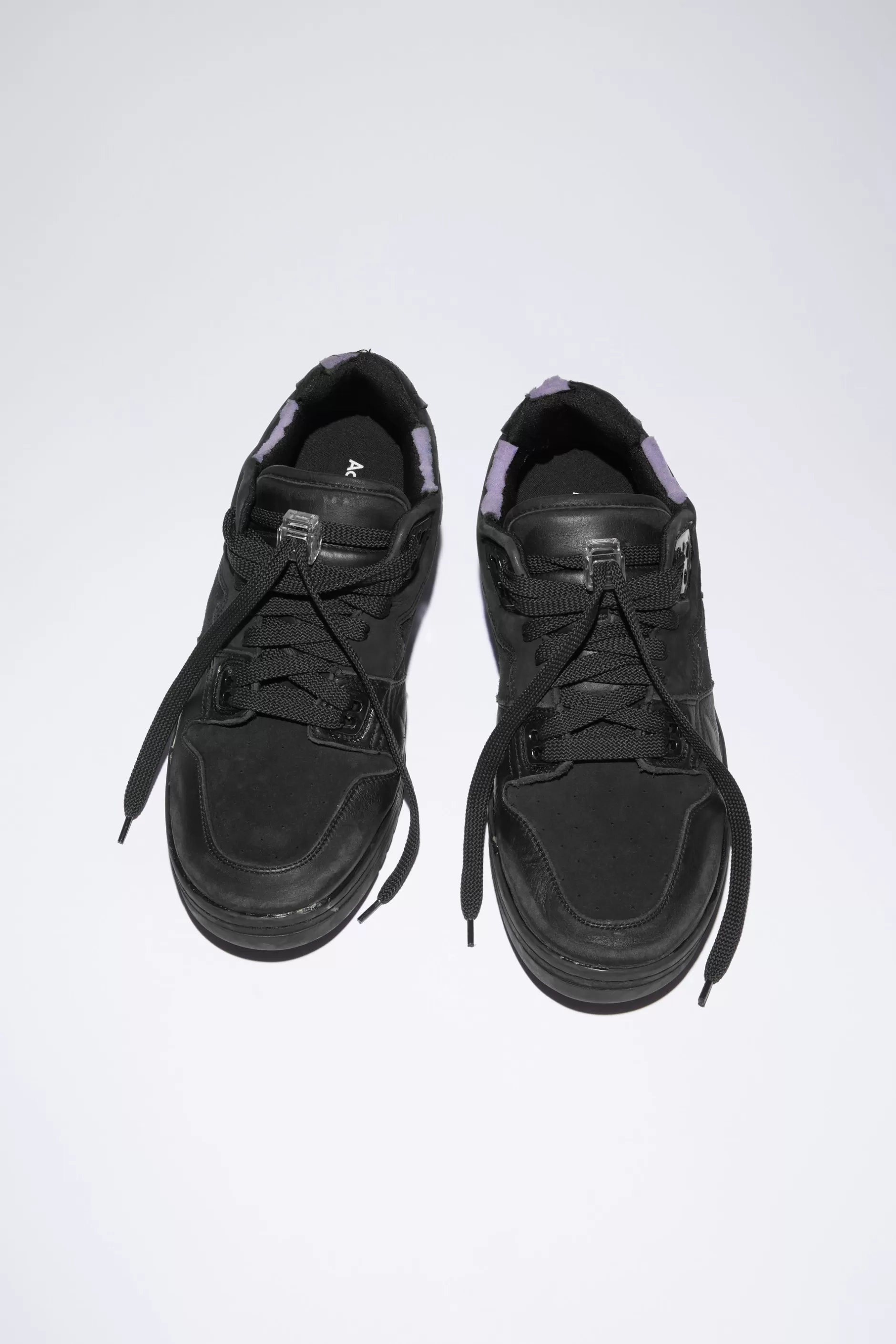 Acne Studios Niedrige Sneakers Aus Leder Multi Schwarz Fashion