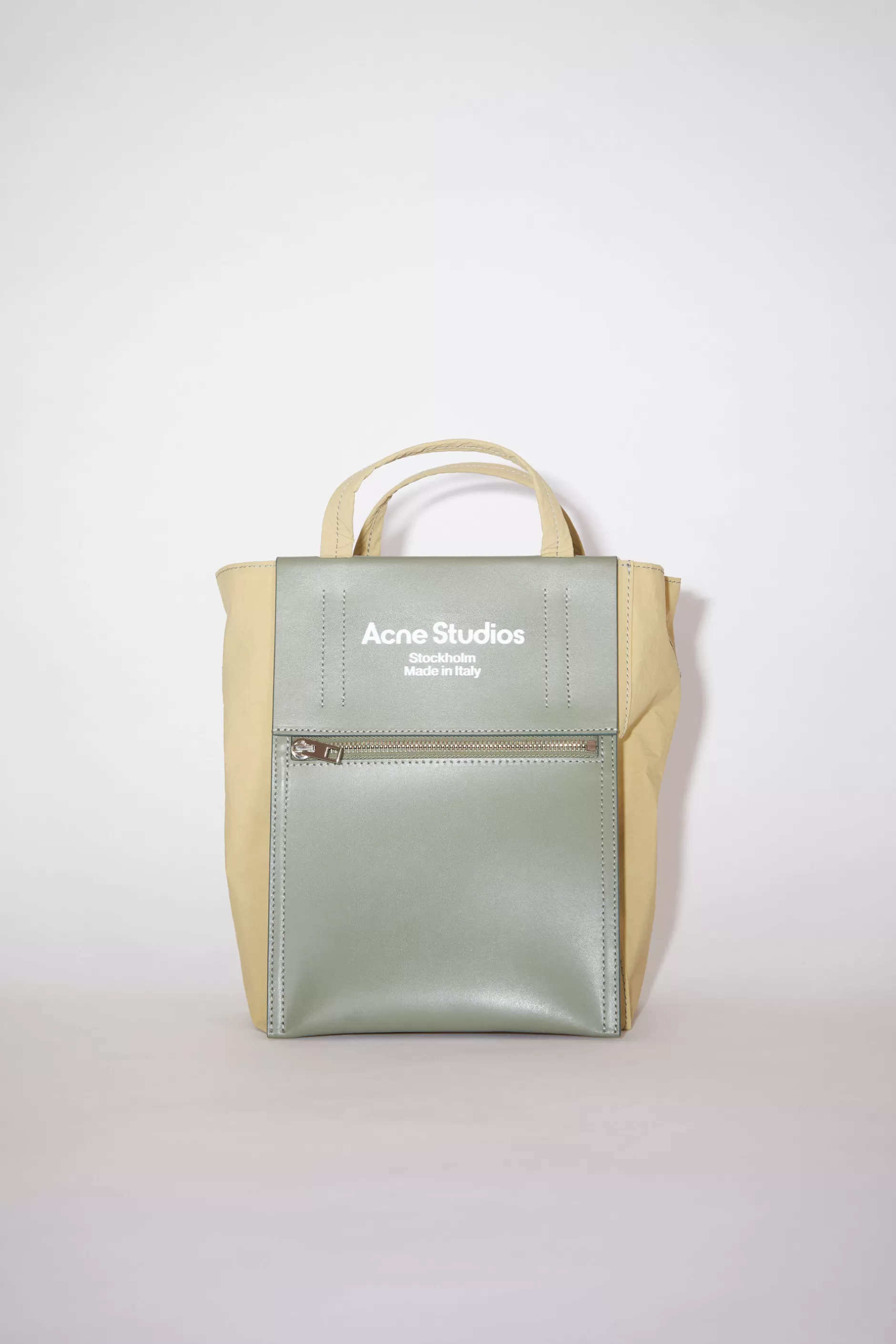 Acne Studios Papierahnliche Tote Aus Nylon Olivgrun/Grun Sale