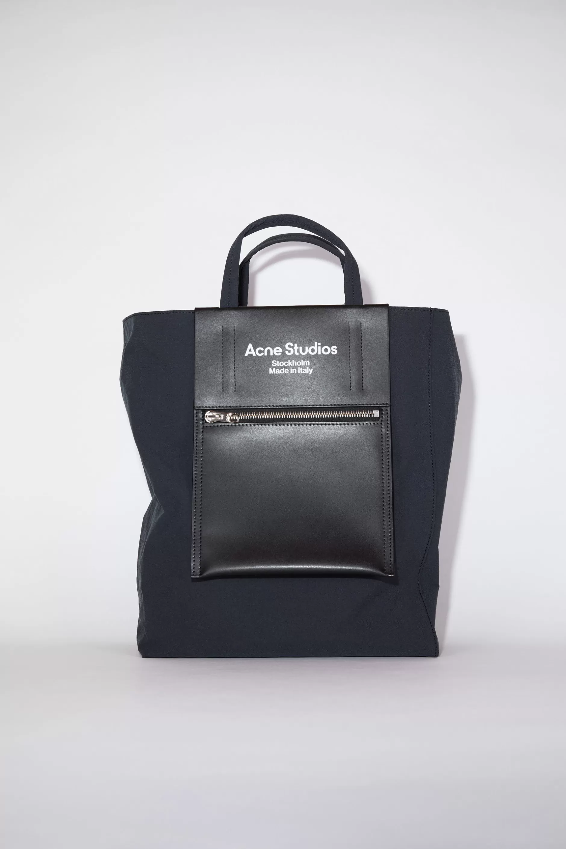 Acne Studios Papierahnliche Tote Aus Nylon Schwarz/Schwarz Shop