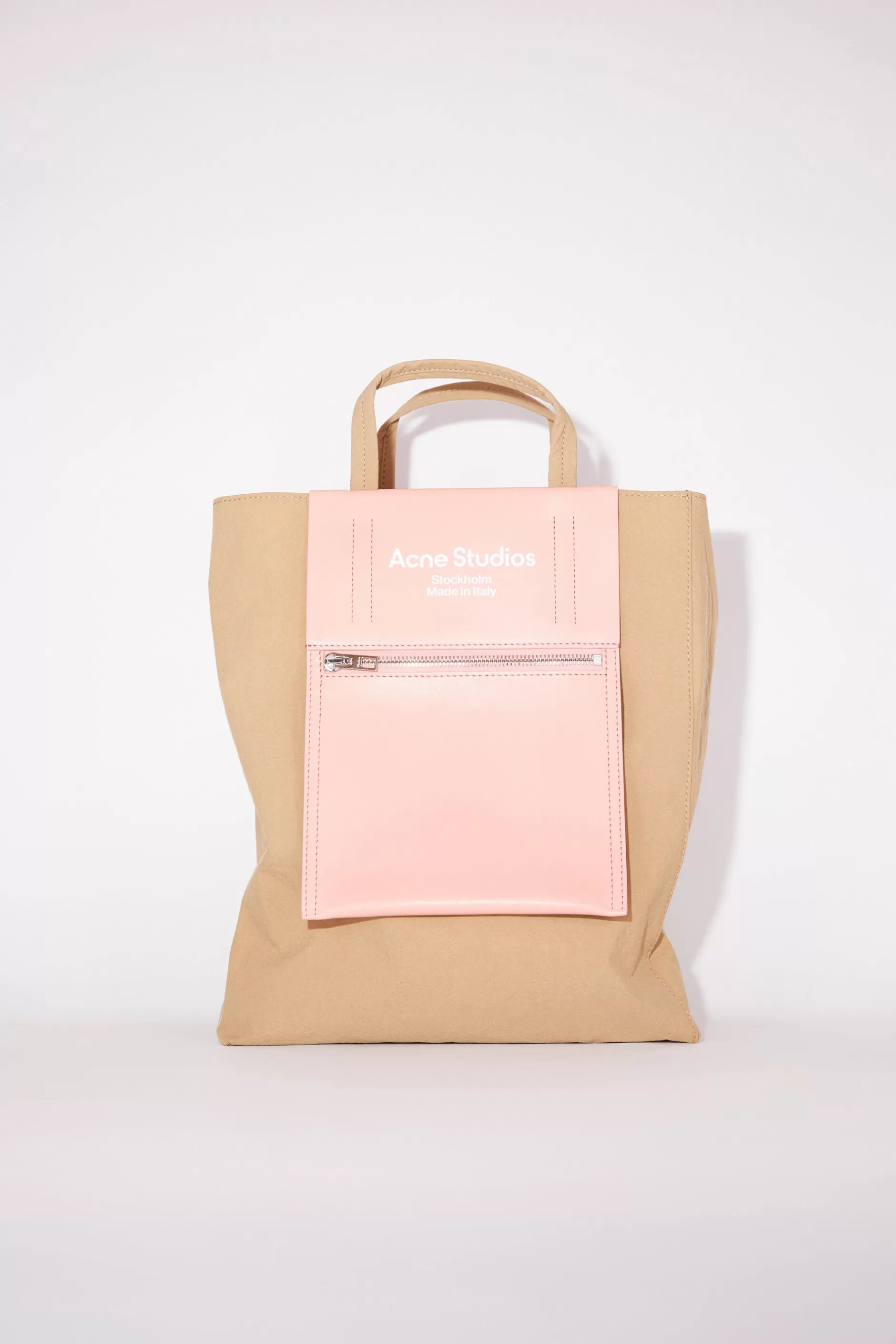 Acne Studios Papierahnliche Tote Aus Nylon Braun/Rosa Hot