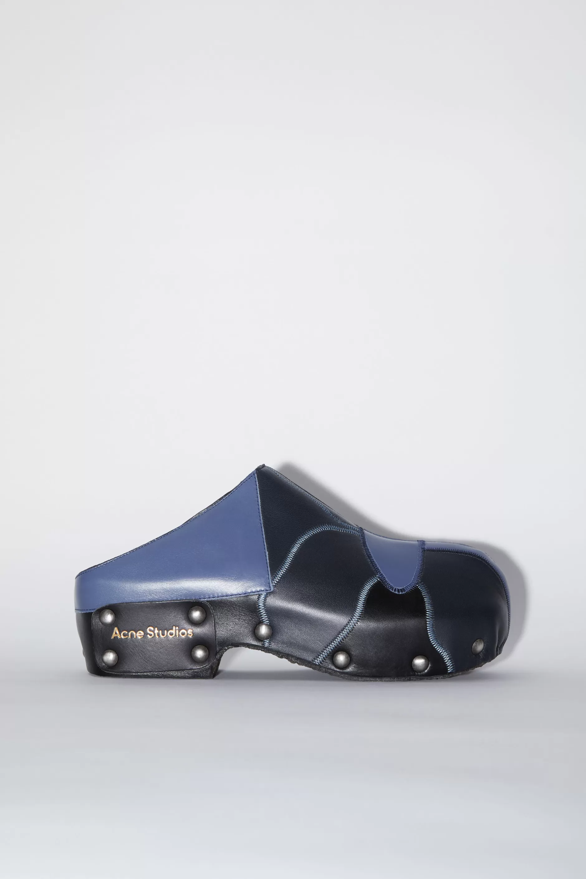 Acne Studios Patchwork-Mules Mit Nieten Multi Blau New