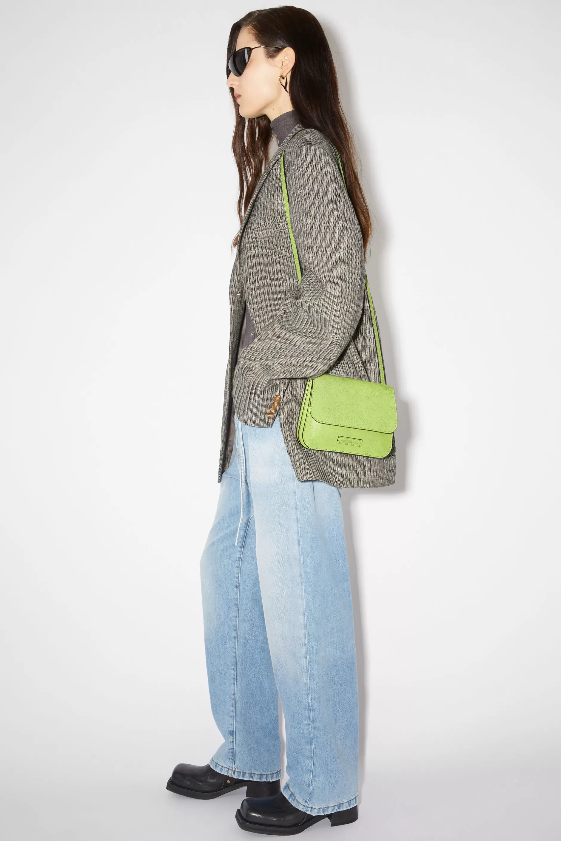 Acne Studios Platt Crossbody Bag Lime Green Cheap