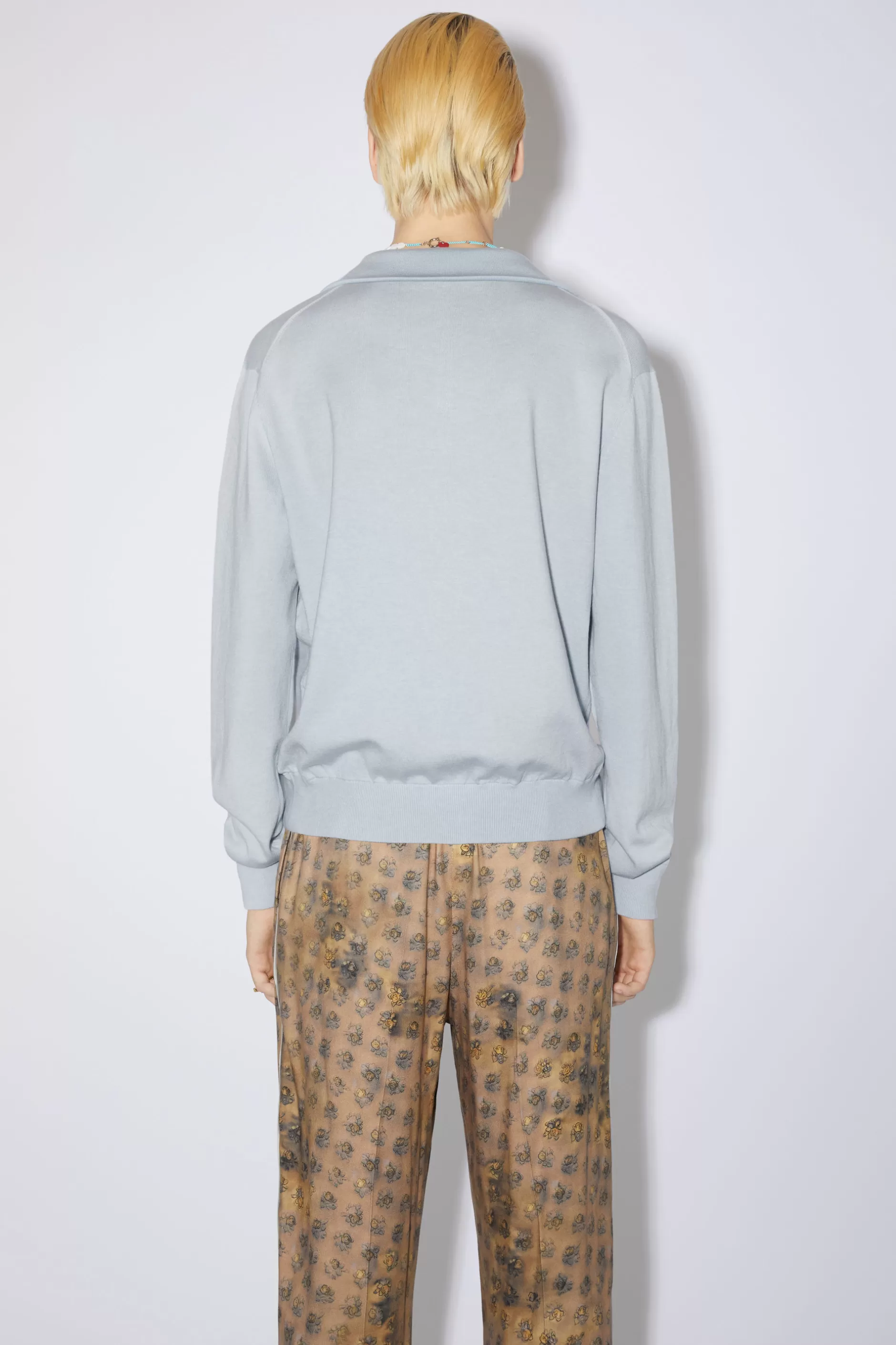 Acne Studios Polo-Pullover Blassblau New