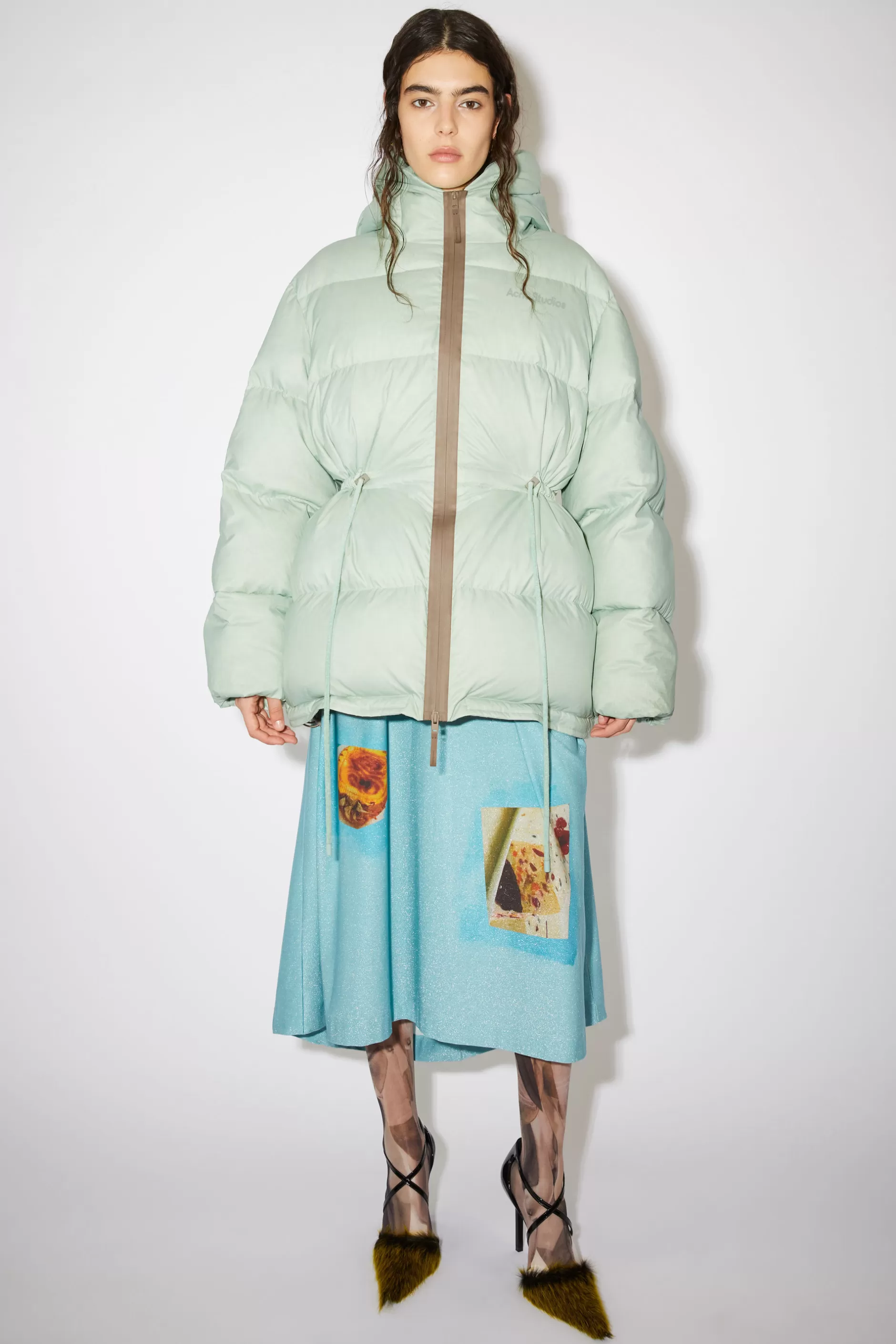 Acne Studios Pufferjacke Mit Kapuze Mintgrun Store