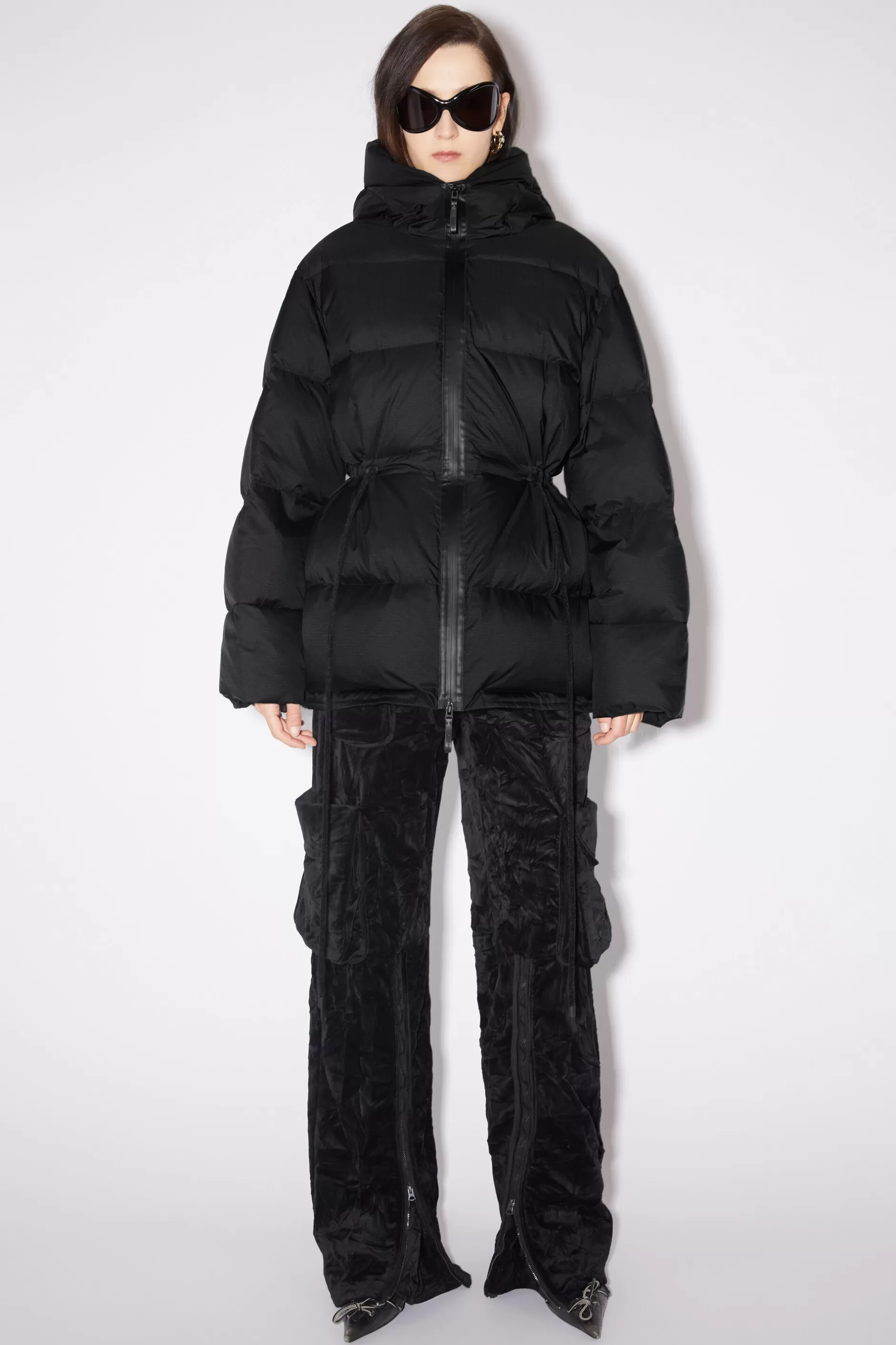 Acne Studios Pufferjacke Mit Kapuze Schwarz Shop