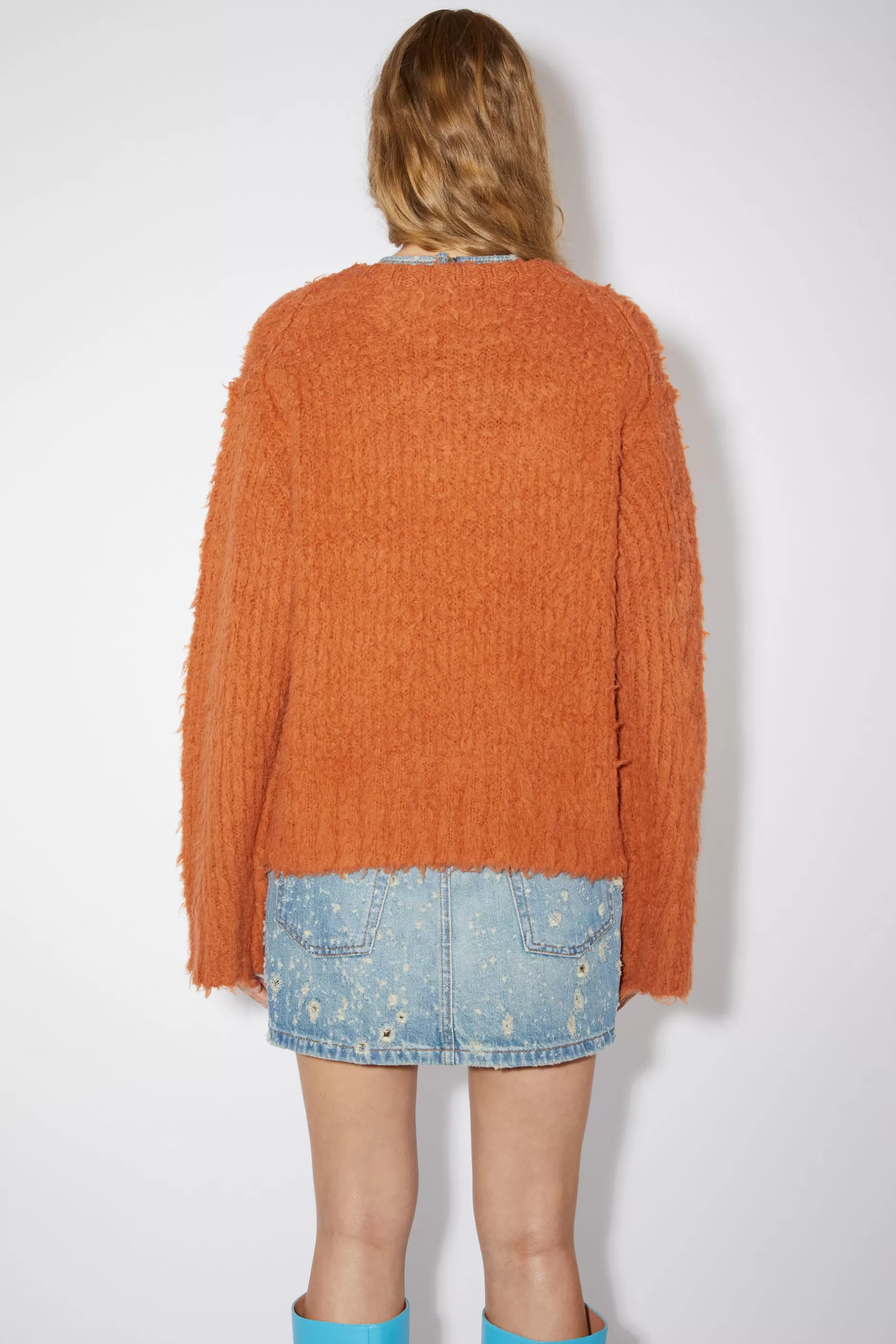 Acne Studios Pullover Aus Flauschiger Merinowolle Rostbraun Cheap