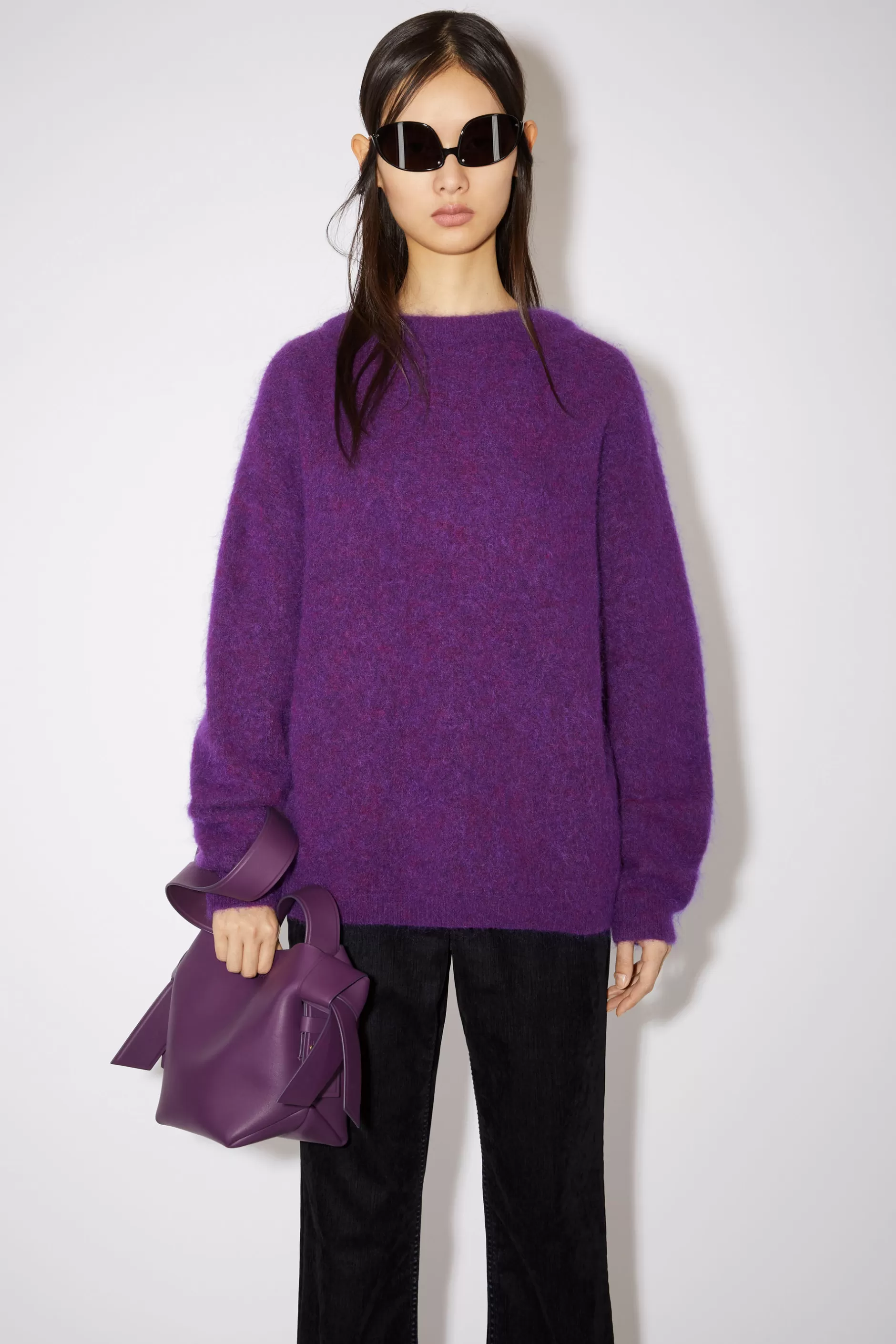 Acne Studios Pullover Aus Mohair-Woll-Mix Violett-Lila Online