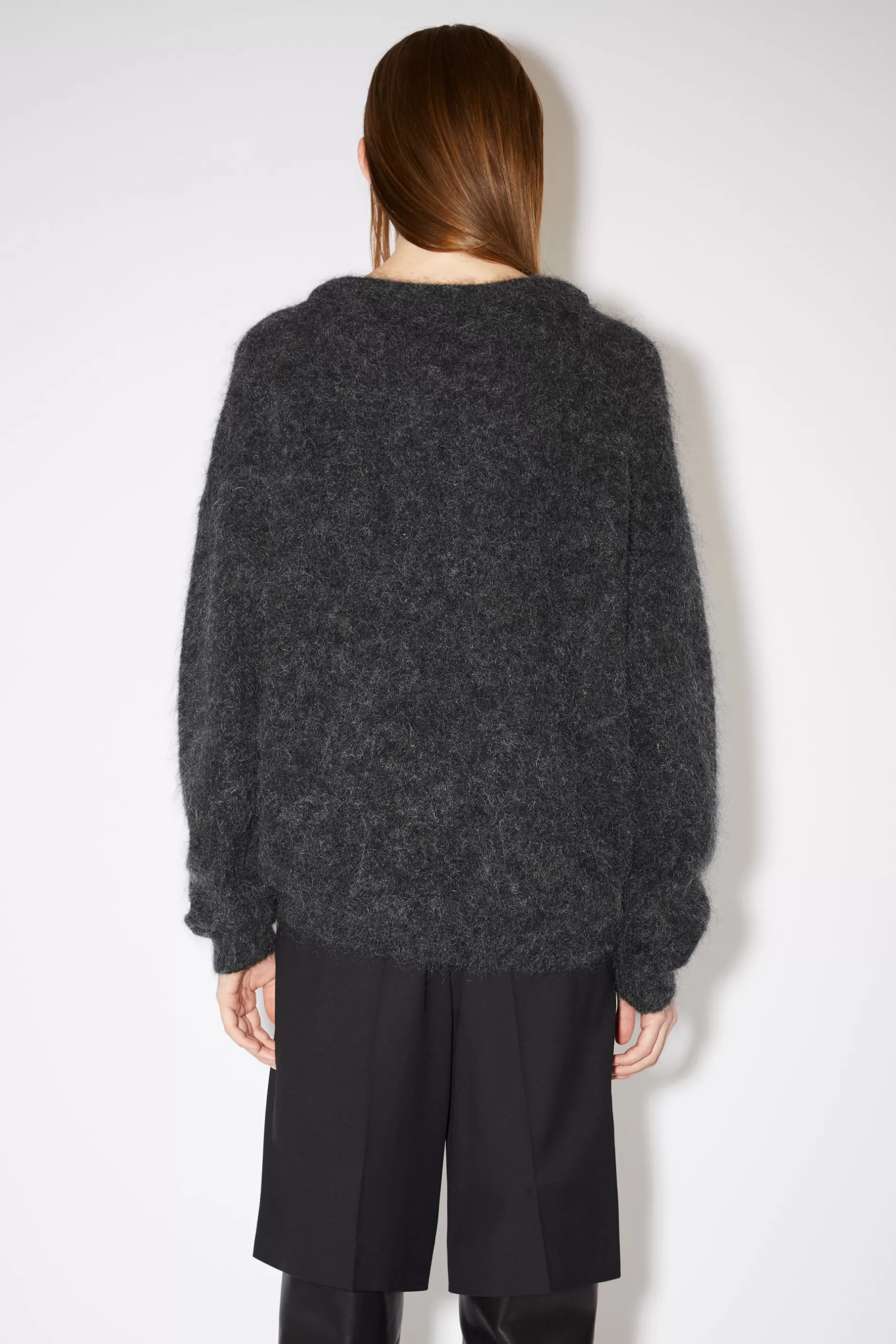 Acne Studios Pullover Aus Mohair-Woll-Mix Anthrazitgrau Cheap