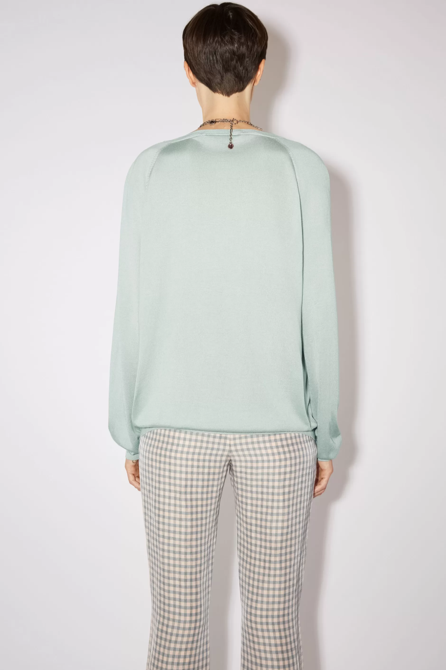 Acne Studios Pullover Aus Seide Eisblau Sale