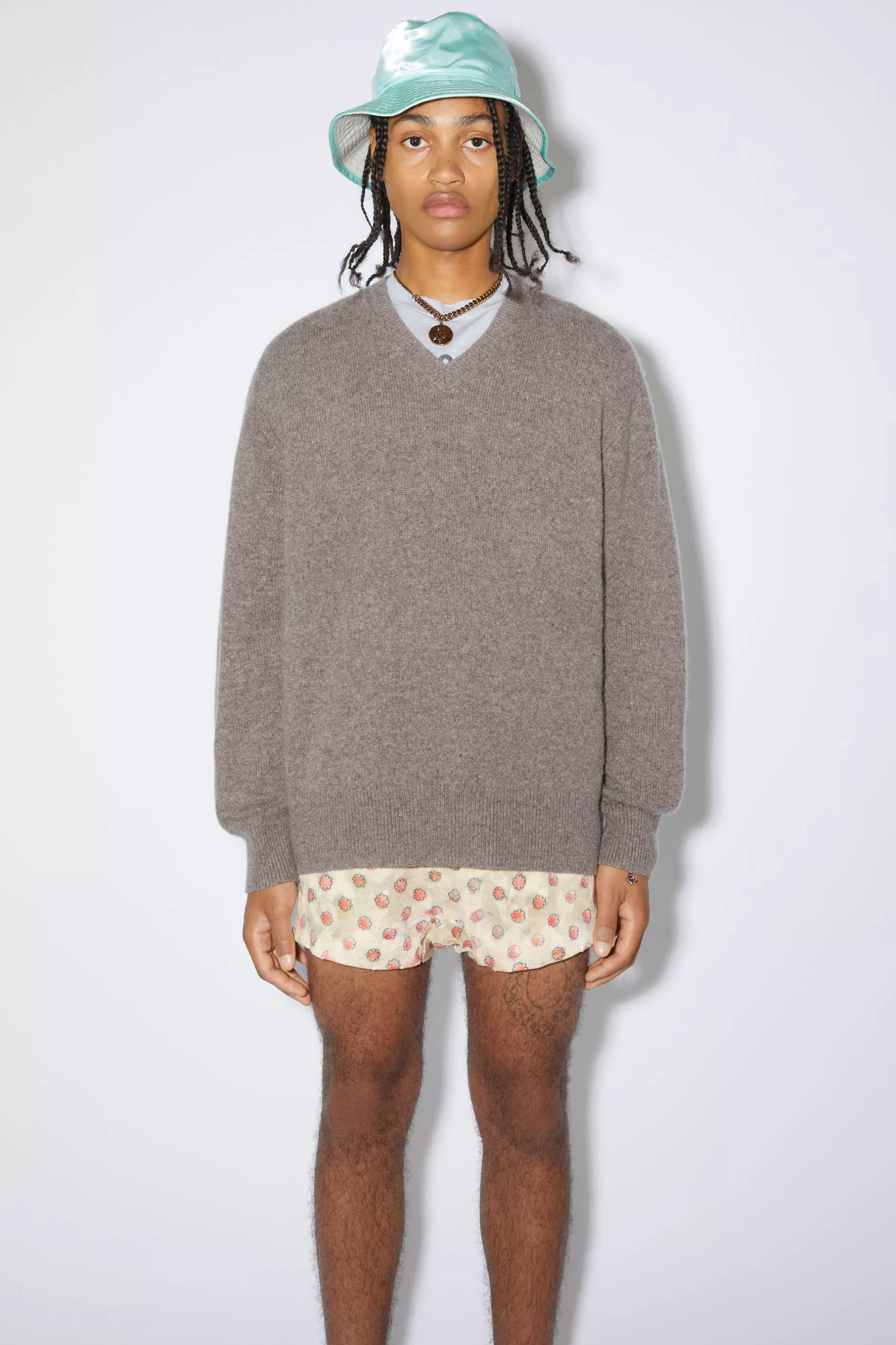 Acne Studios Pullover Aus Woll-Kaschmir-Mix Fuchsgrau Store