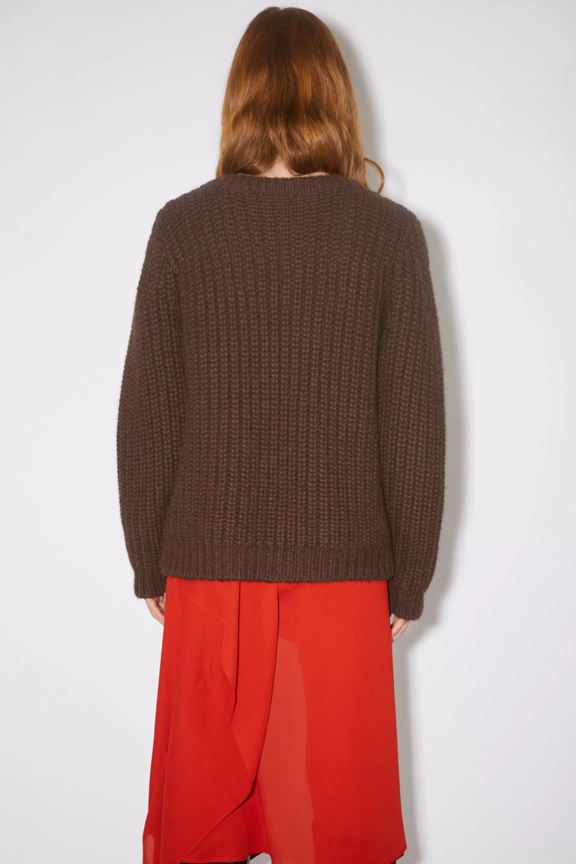 Acne Studios Pullover Aus Woll-Mix Dunkelbraun Shop