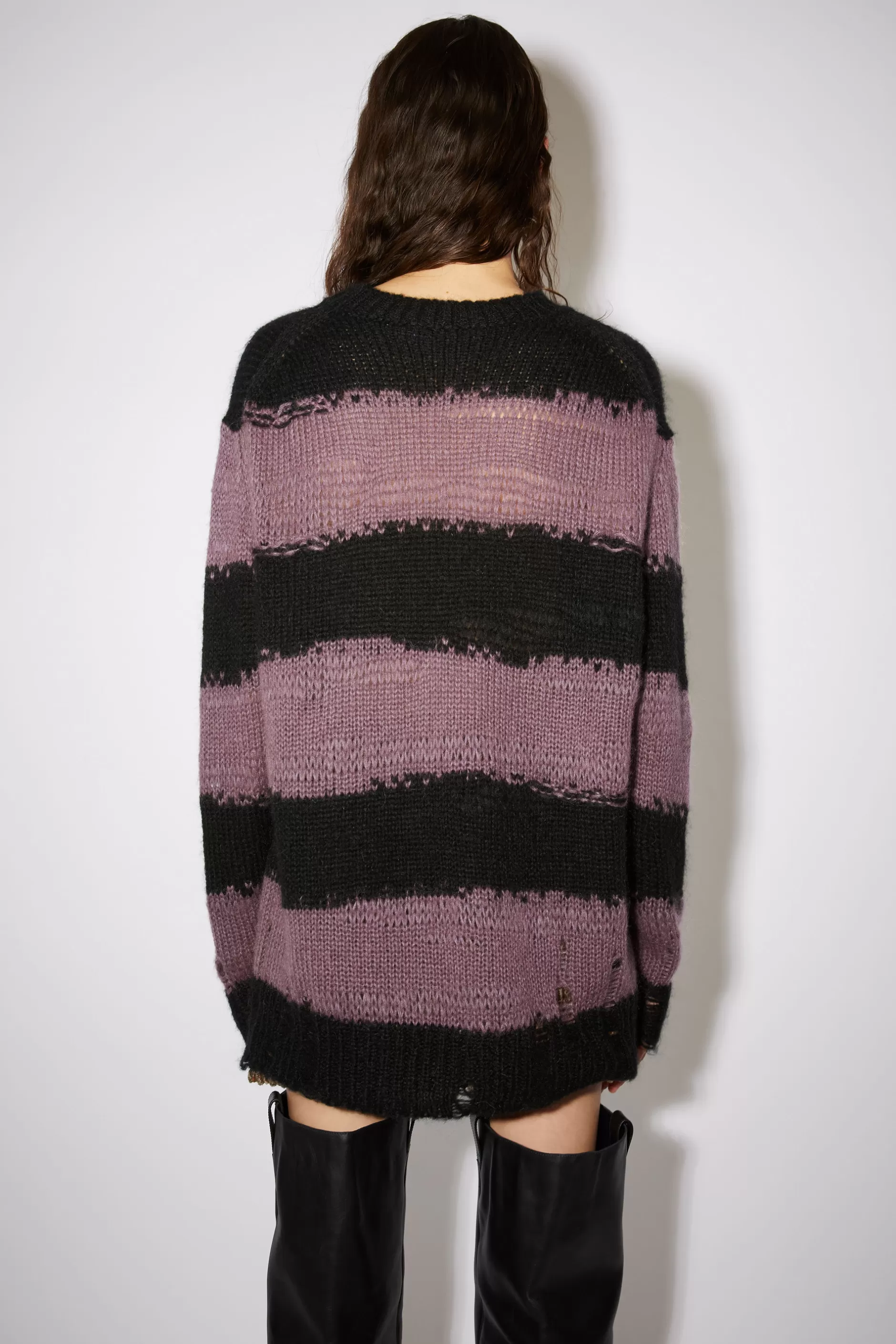 Acne Studios Pullover Im Used-Look Malve/Schwarz Fashion