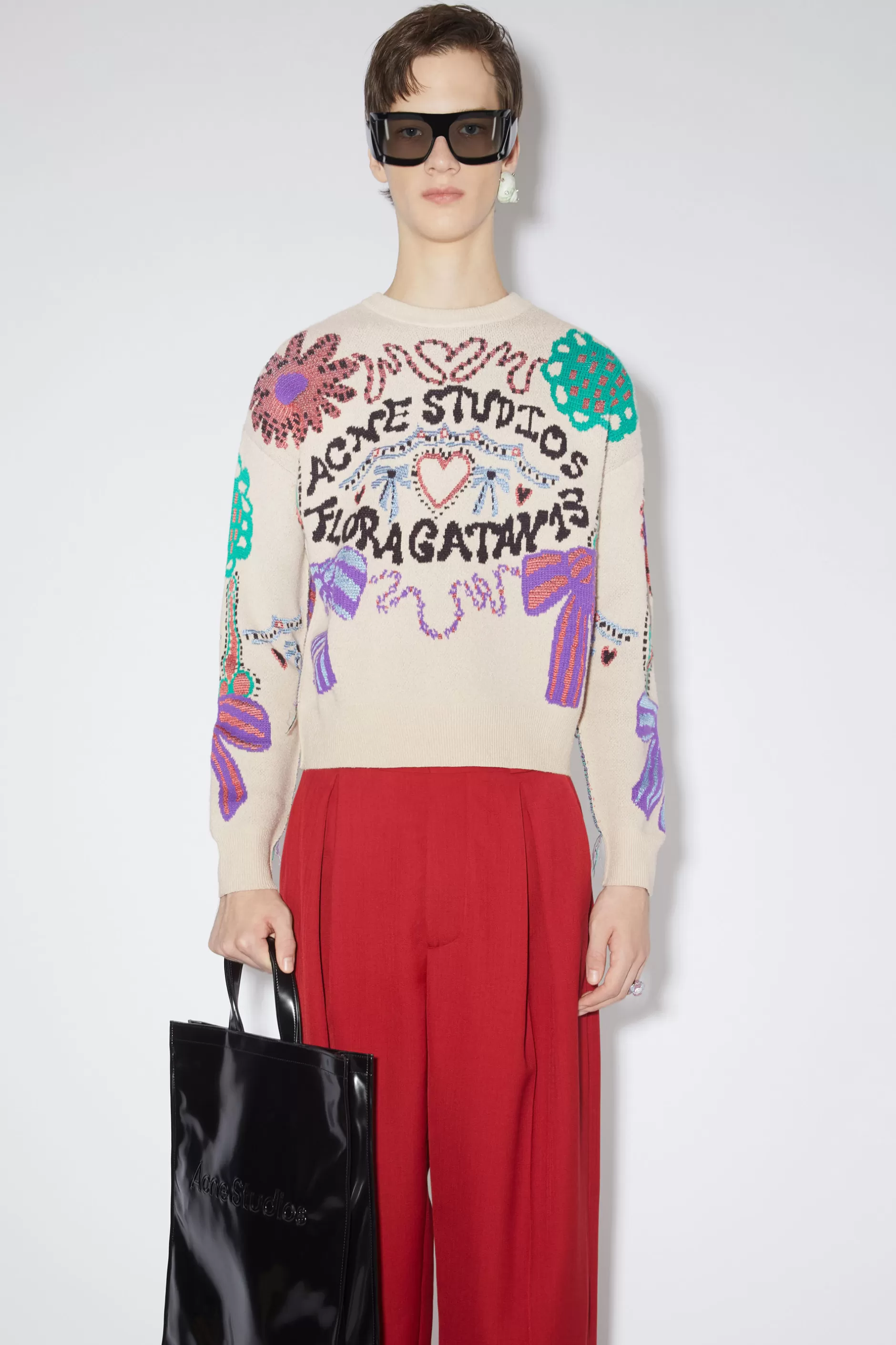 Acne Studios Pullover Mit Floragatan-Artwork Aus Jacquard Off-White/Multi Fashion