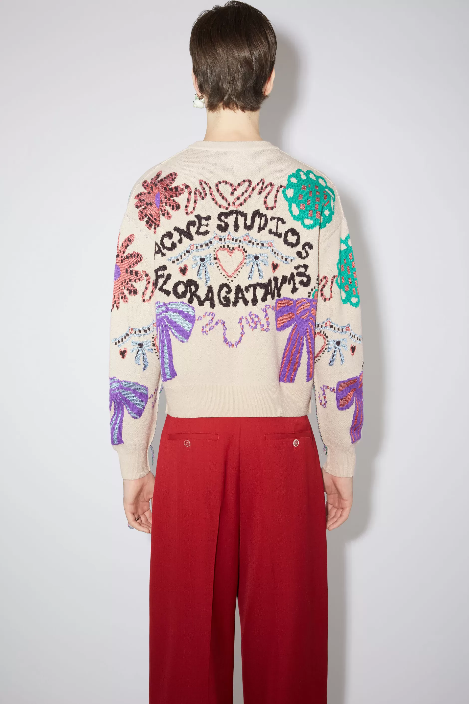 Acne Studios Pullover Mit Floragatan-Artwork Aus Jacquard Off-White/Multi Fashion