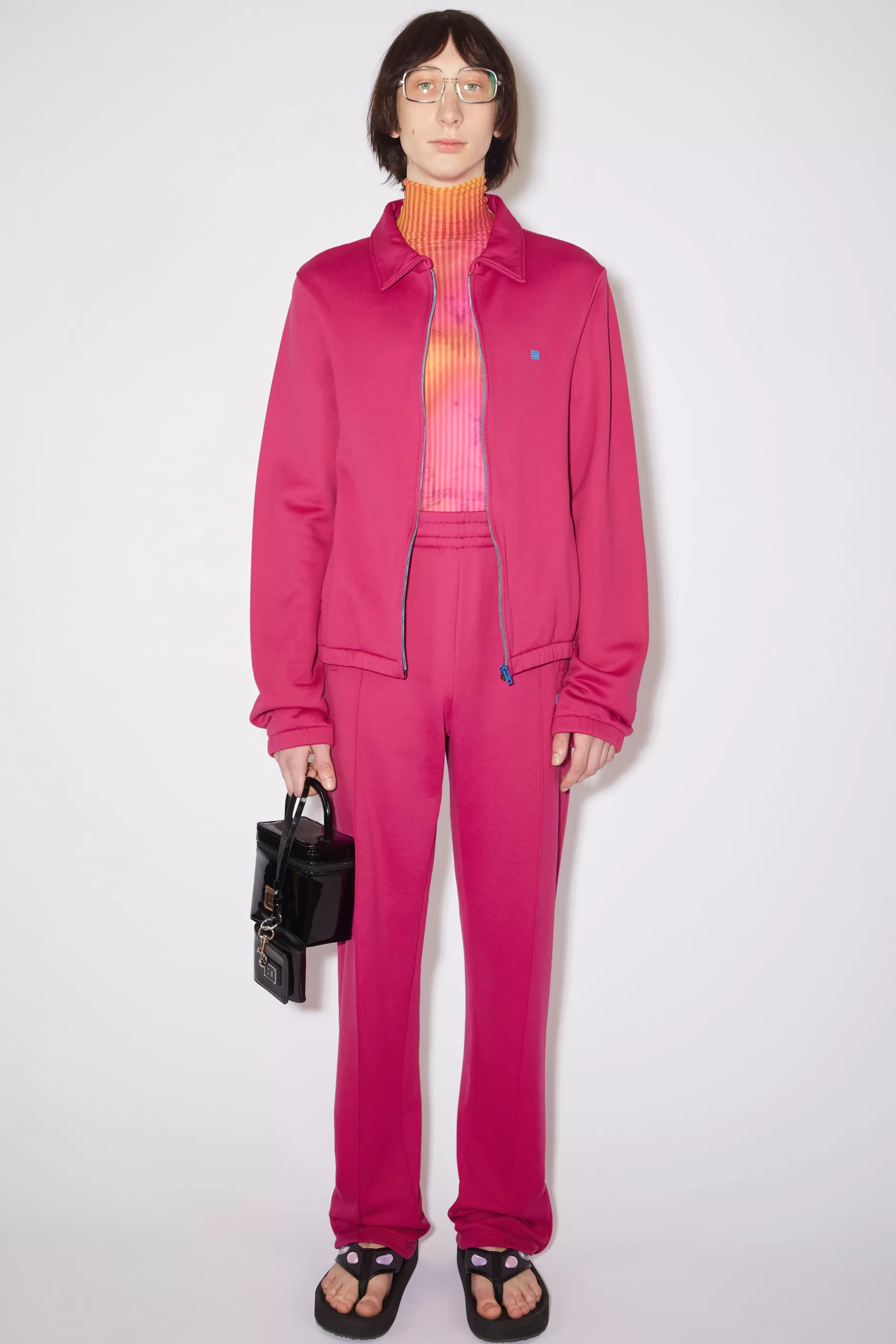 Acne Studios Pullover Mit Reisverschluss Aus Tech-Jersey Fuchsia Online