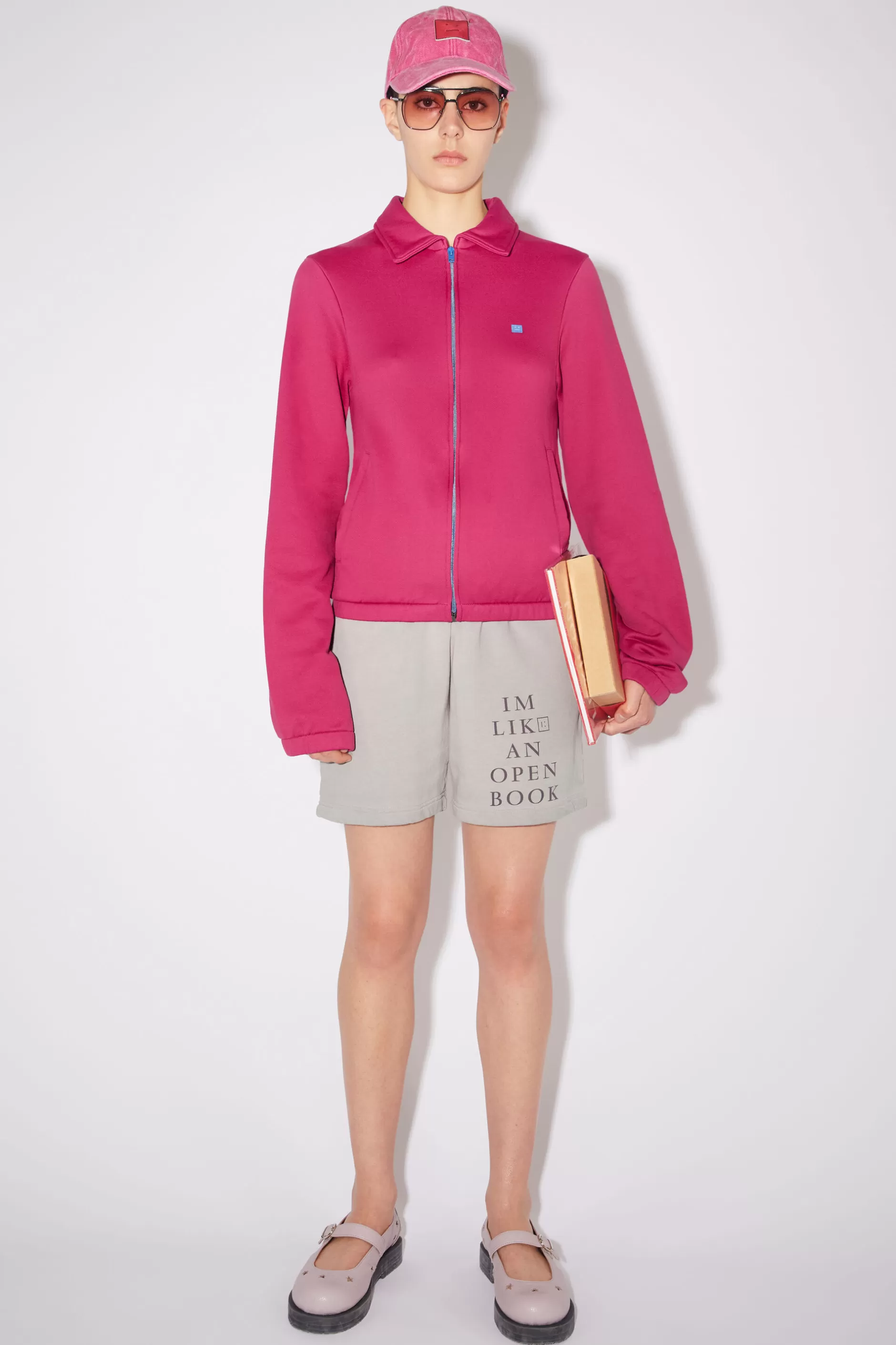 Acne Studios Pullover Mit Reisverschluss Aus Tech-Jersey Fuchsia Sale