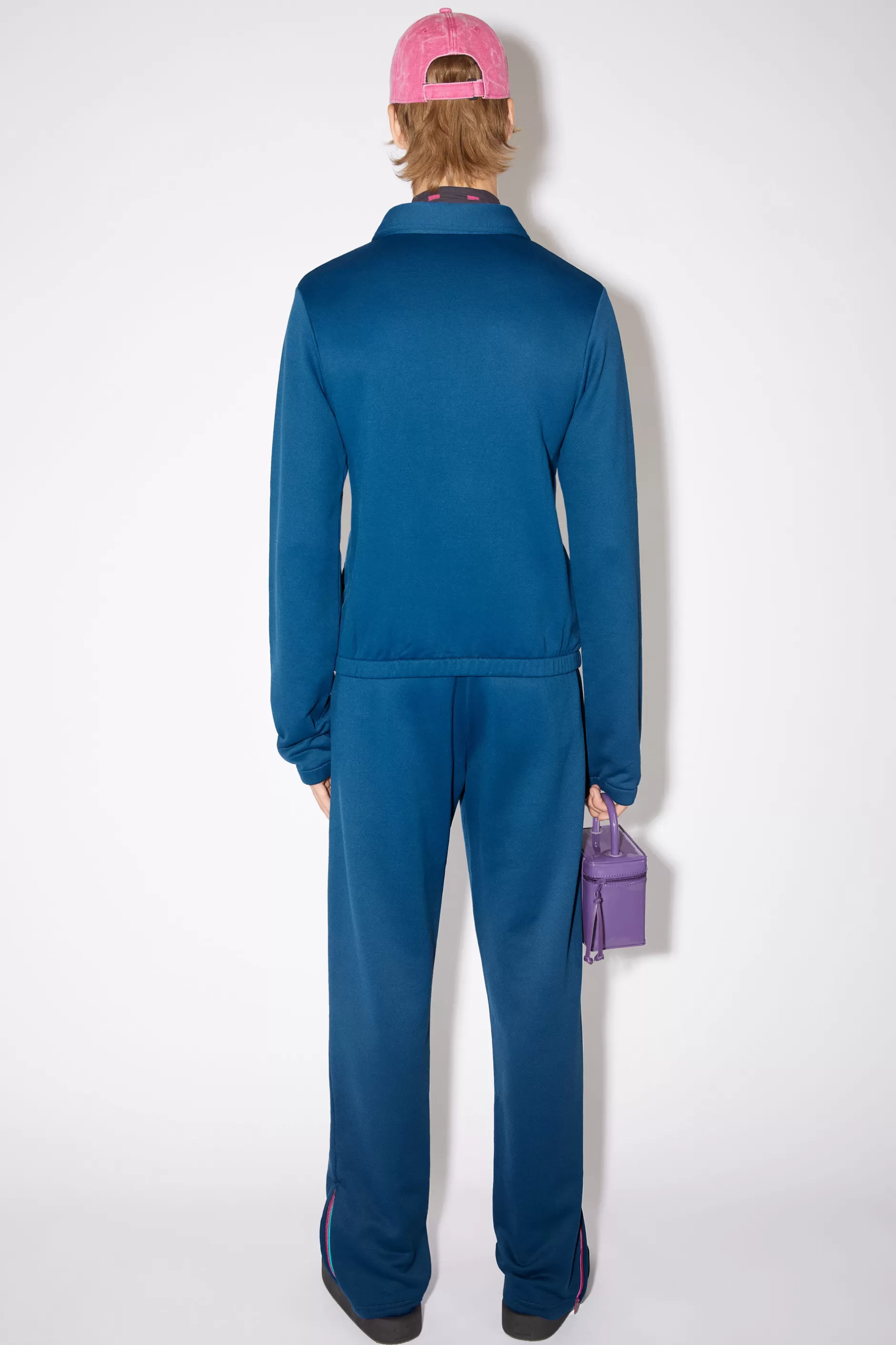 Acne Studios Pullover Mit Reisverschluss Aus Tech-Jersey Dunkelblau Clearance