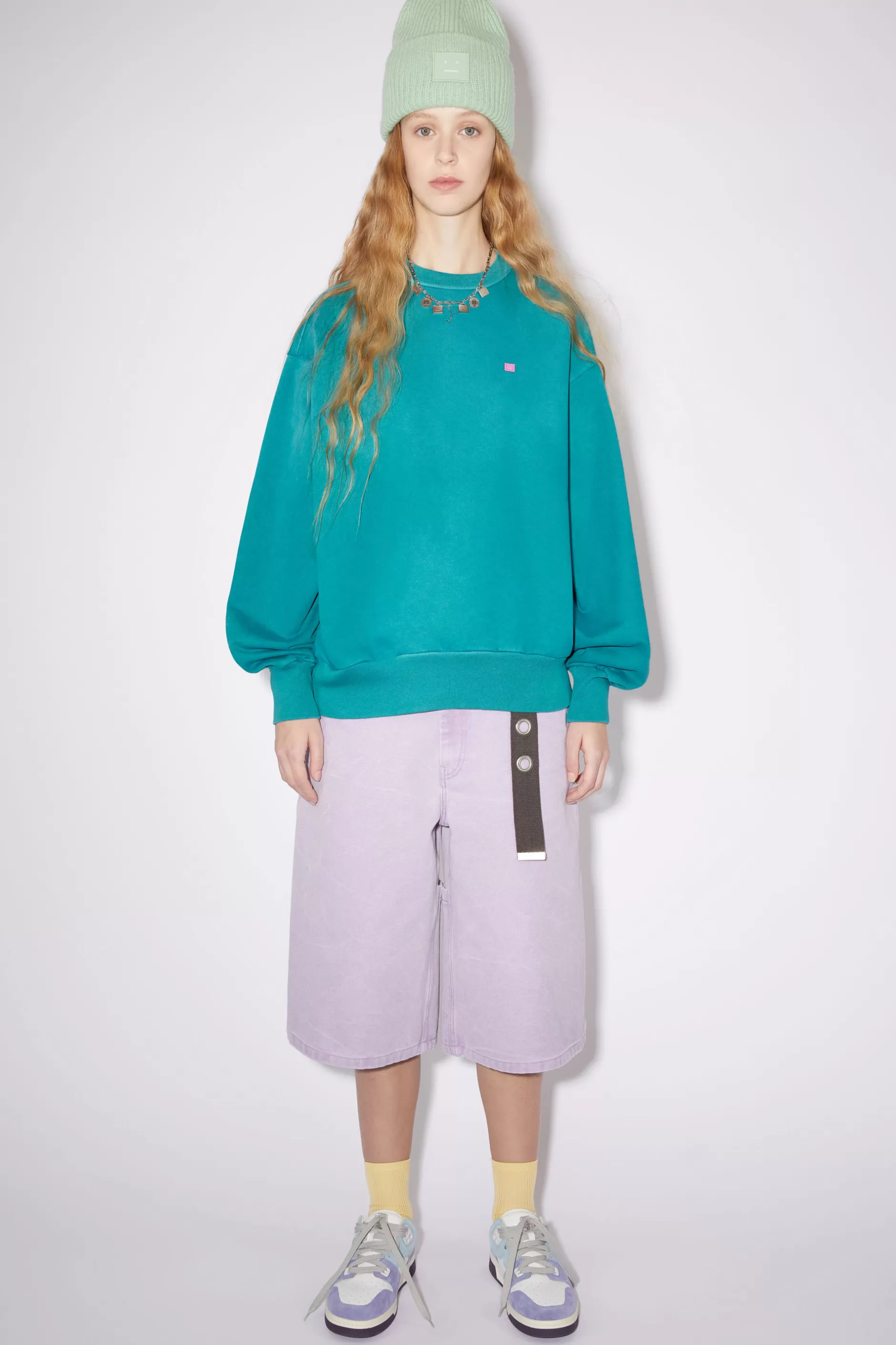 Acne Studios Pullover Mit Rundhalsausschnitt Seegrun Cheap