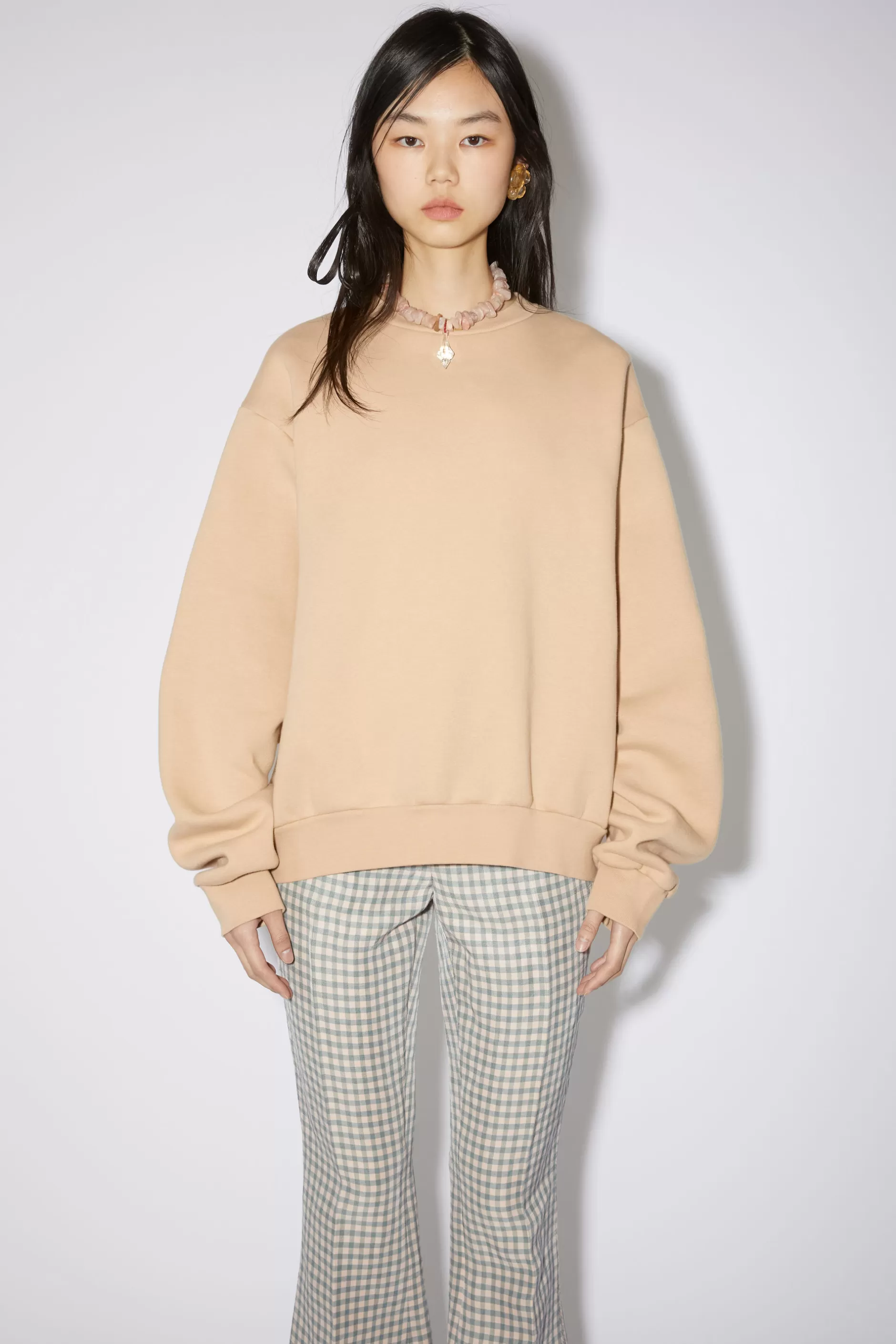 Acne Studios Pullover Mit Rundhalsausschnitt Helles Camel Shop