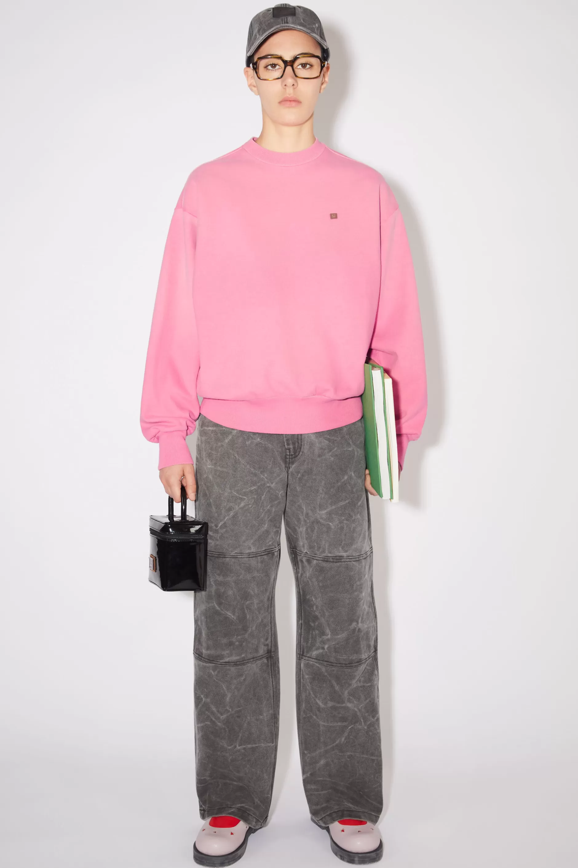 Acne Studios Pullover Mit Rundhalsausschnitt Kaugummirosa Best