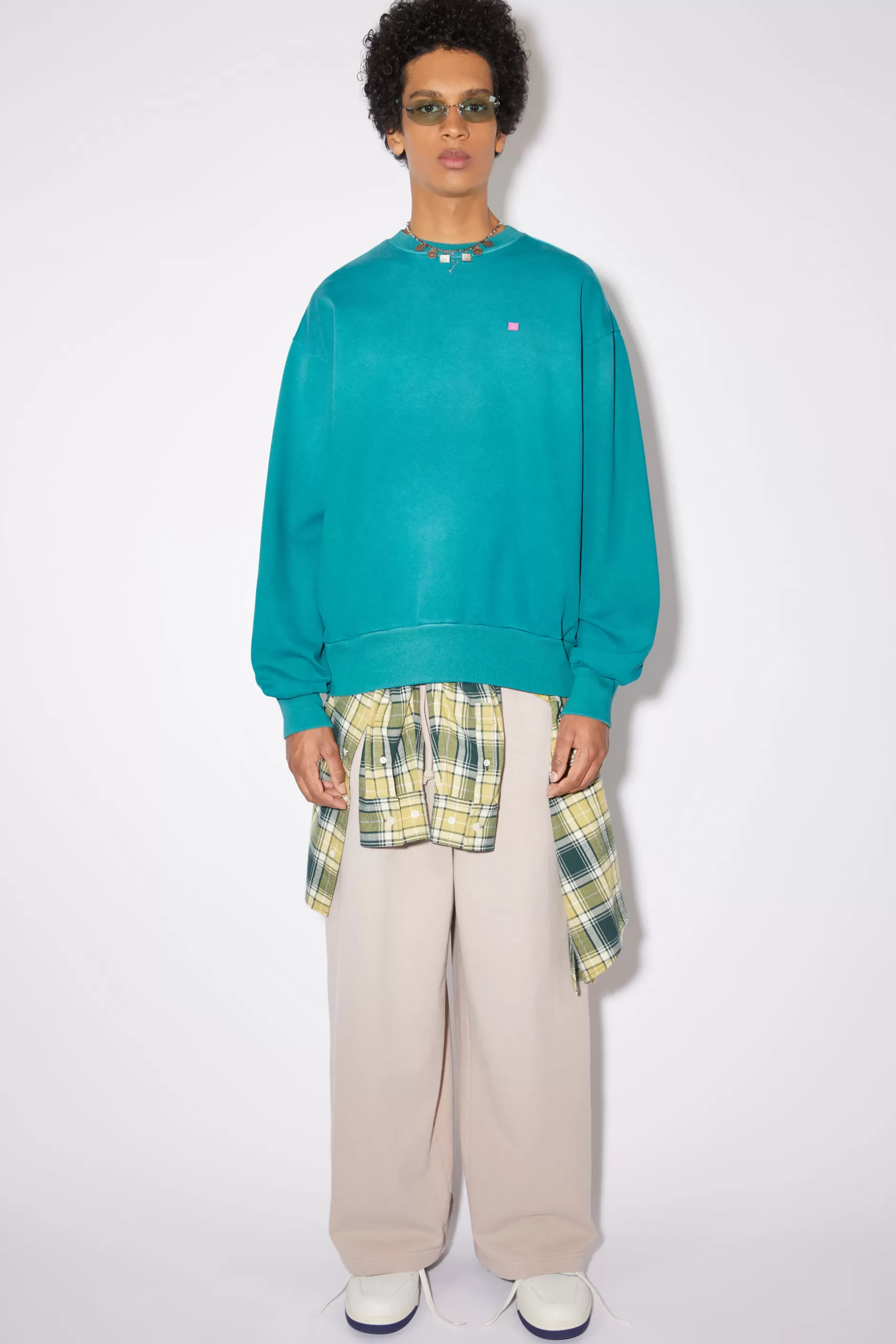 Acne Studios Pullover Mit Rundhalsausschnitt Seegrun New