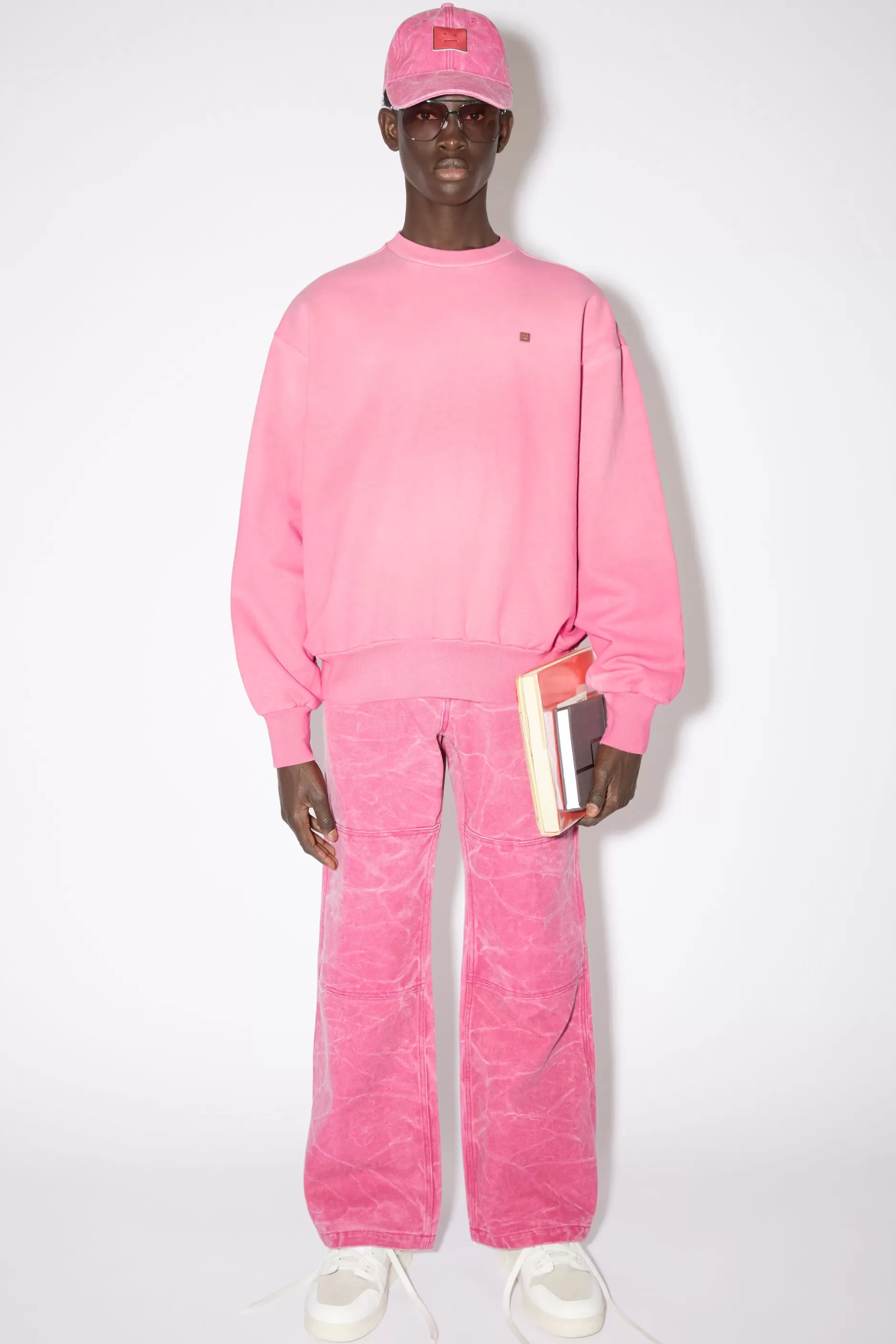 Acne Studios Pullover Mit Rundhalsausschnitt Kaugummirosa Shop