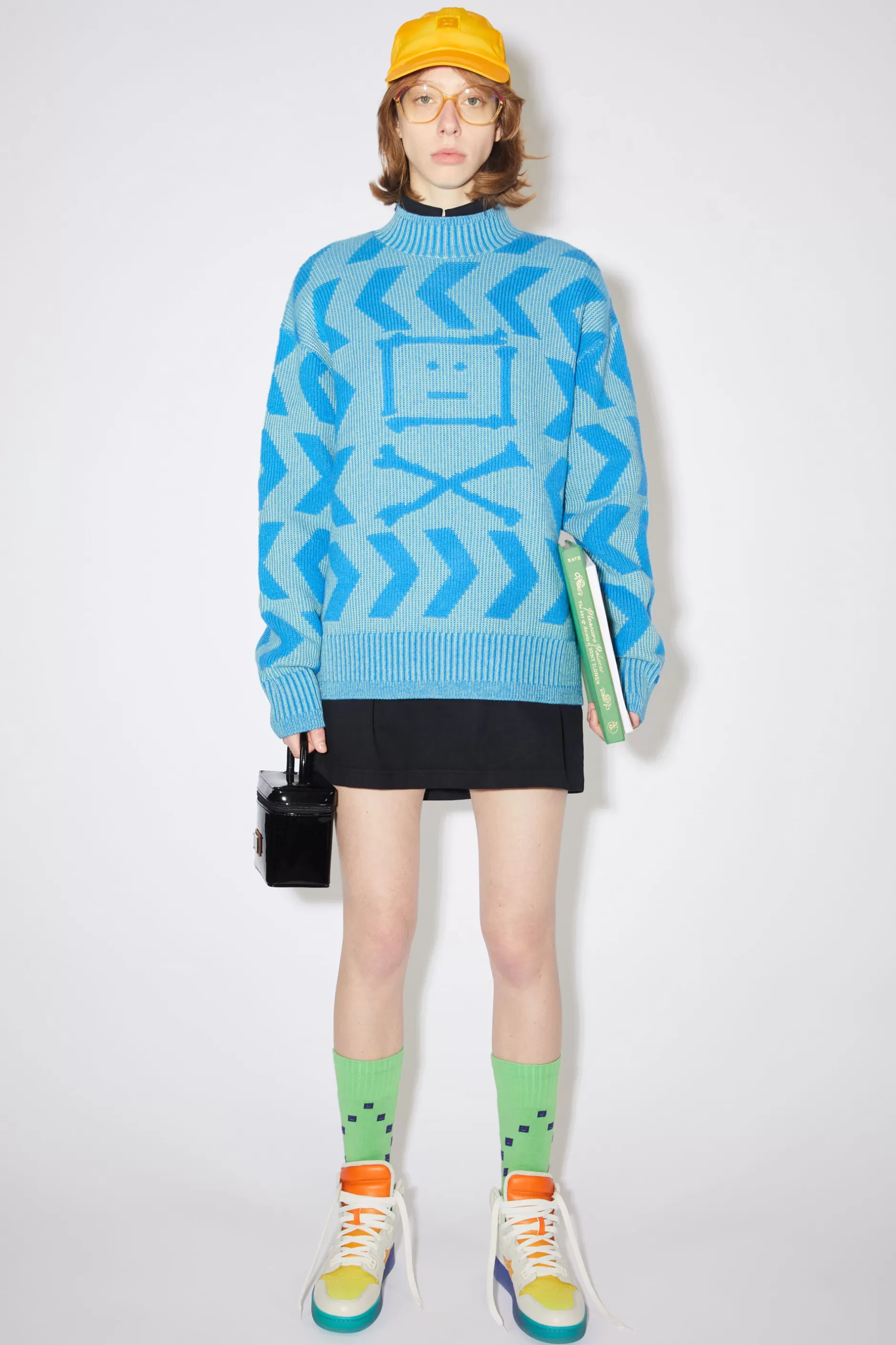 Acne Studios Pullover Mit Rundhalsausschnitt Minzgrun/Saphirblau Online