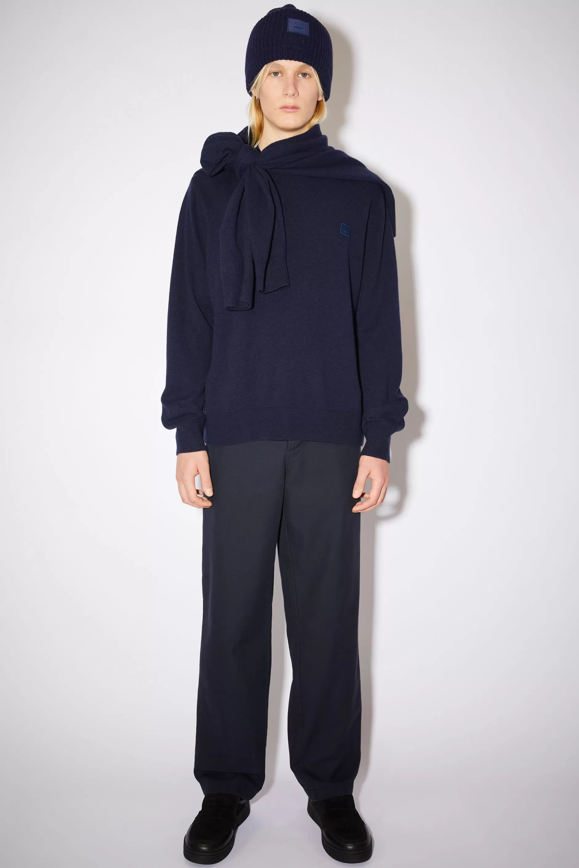 Acne Studios Pullover Mit Rundhalsausschnitt Marineblau Sale