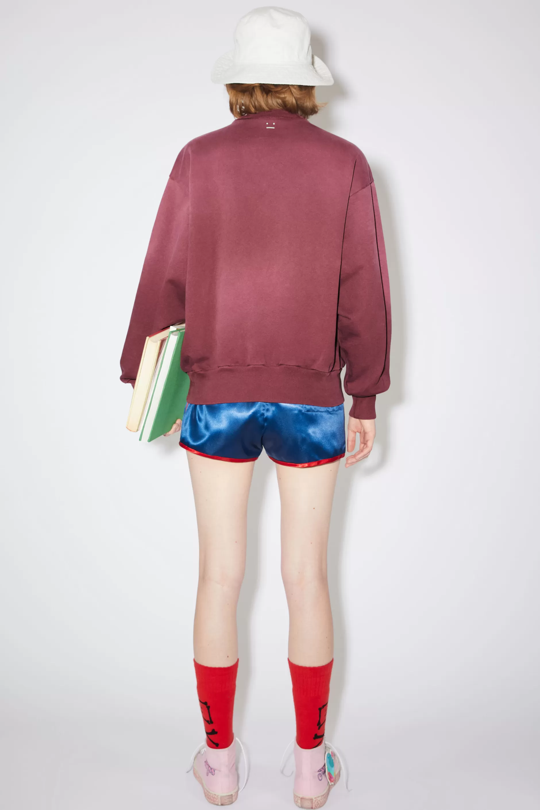 Acne Studios Pullover Mit Rundhalsausschnitt Weinrot Sale