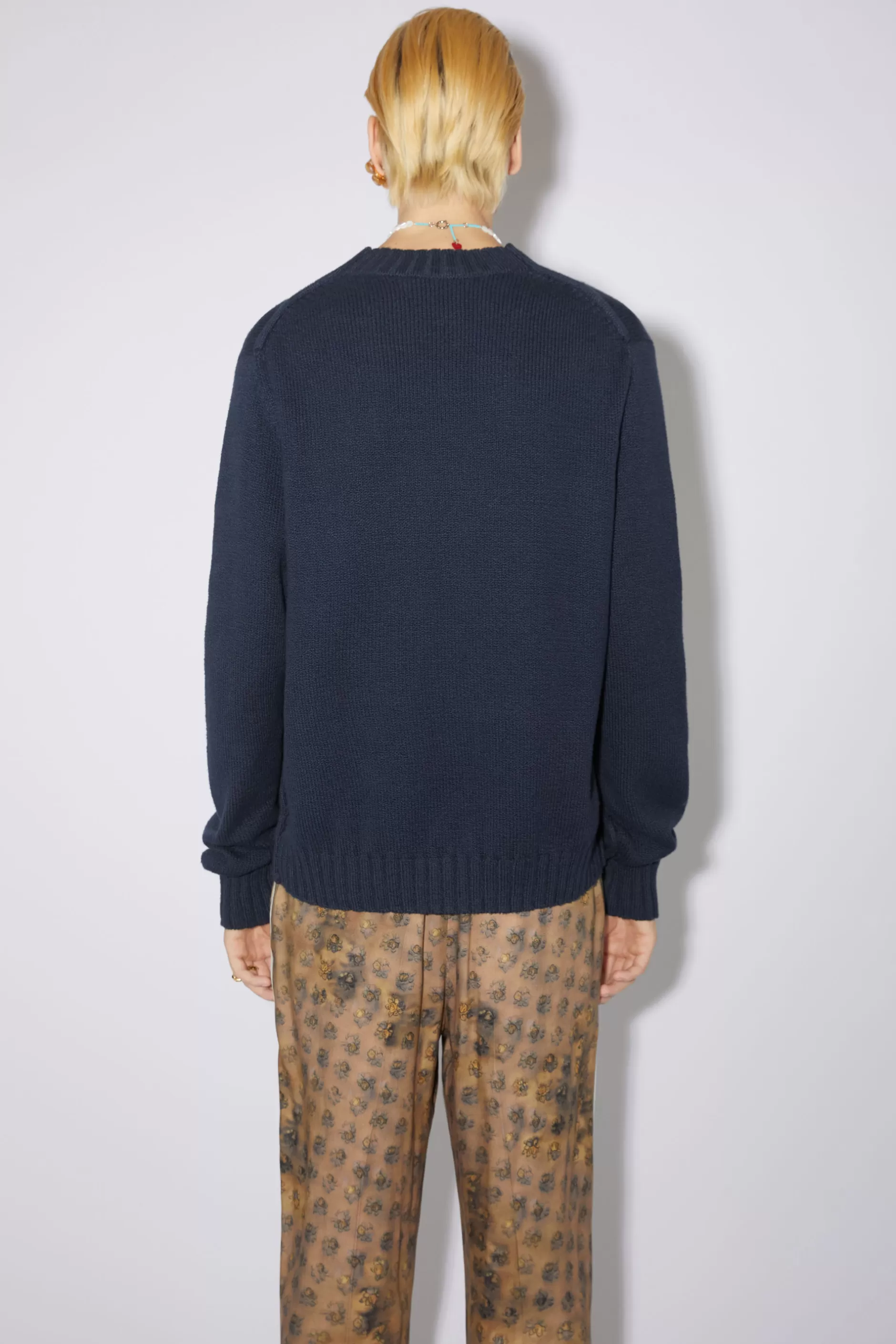 Acne Studios Pullover Mit Rundhalsausschnitt Mitternachtsblau New