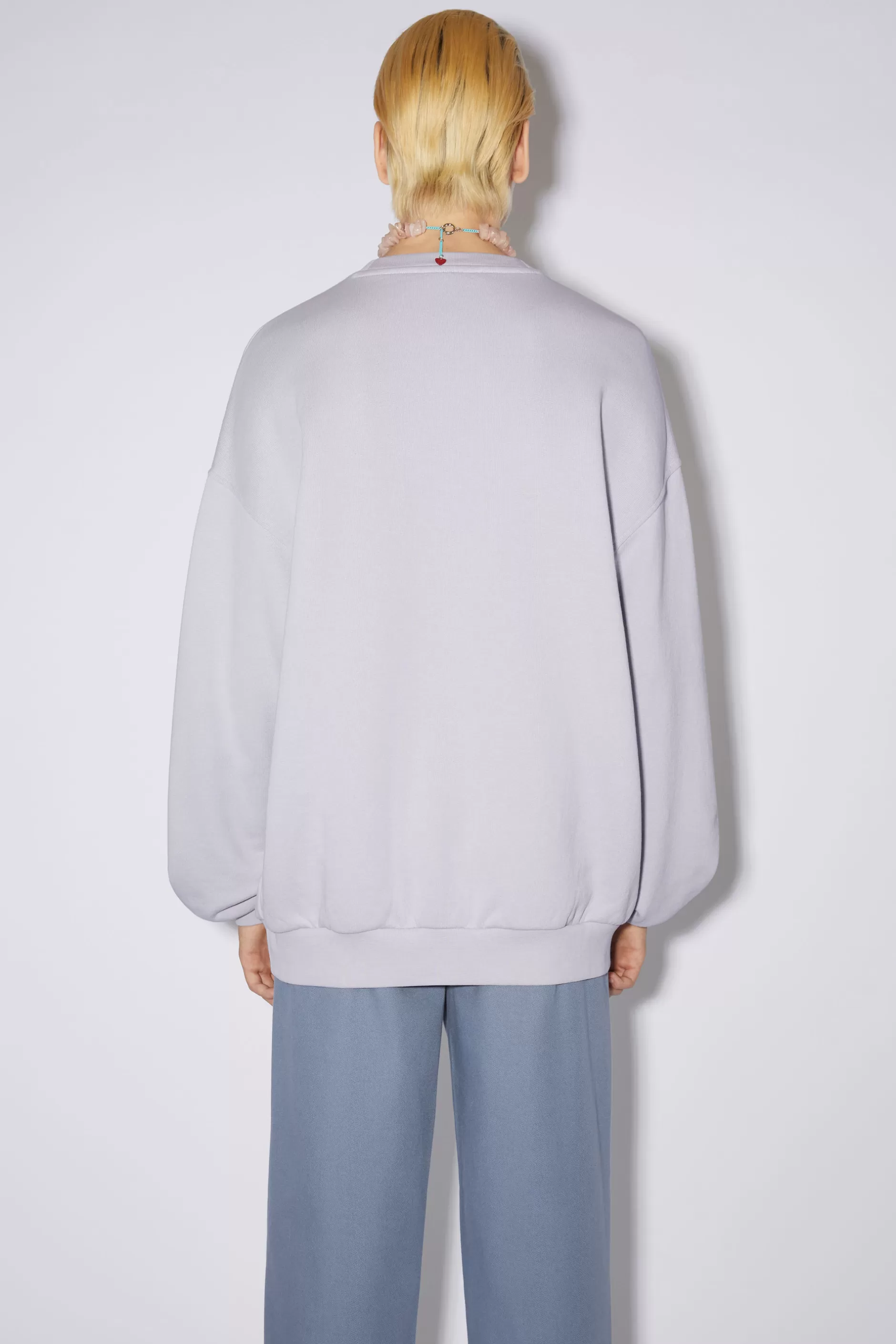 Acne Studios Pullover Mit Rundhalsausschnitt Und Blasenlogo Zartlila Best