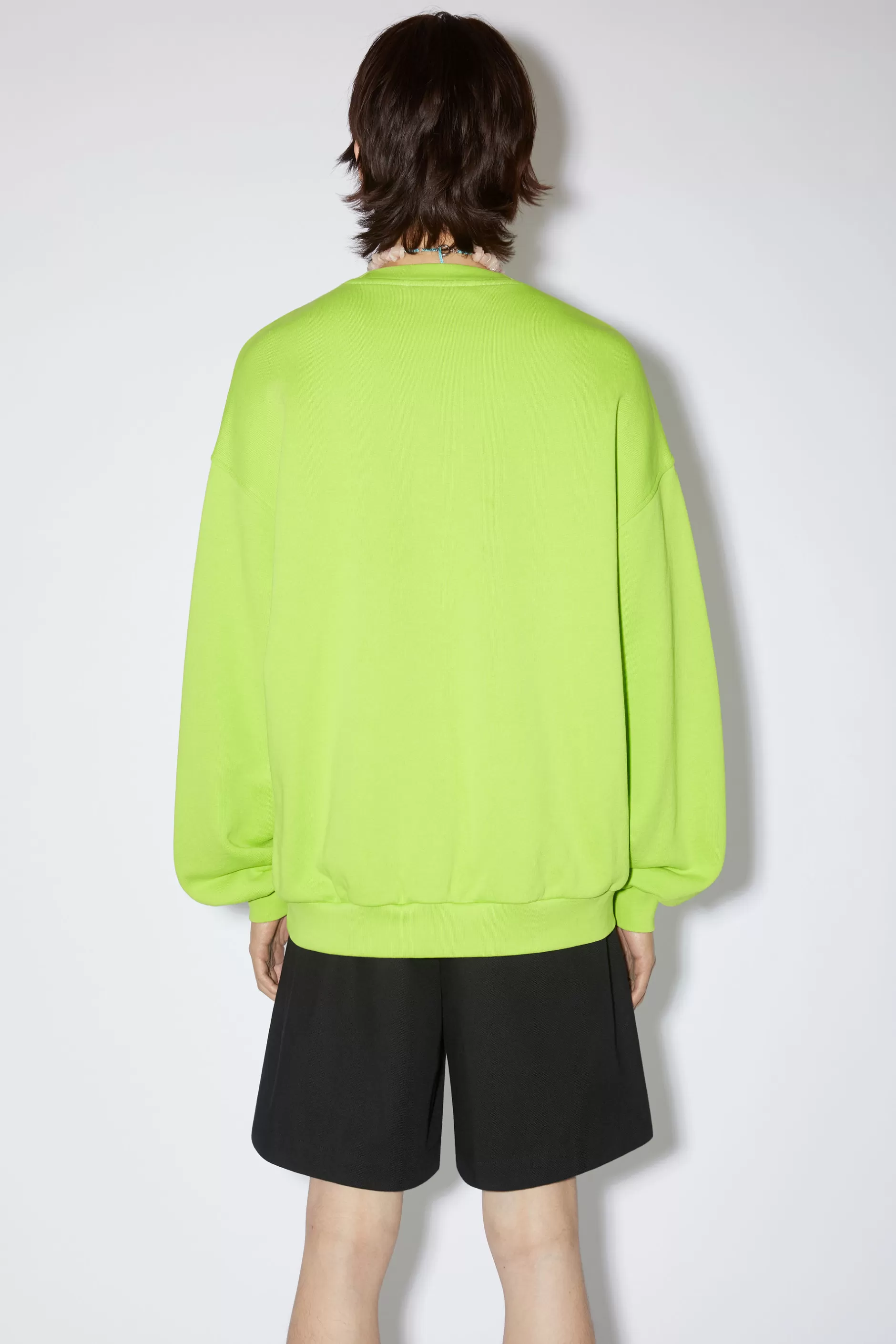 Acne Studios Pullover Mit Rundhalsausschnitt Und Blasenlogo Limone Flash Sale