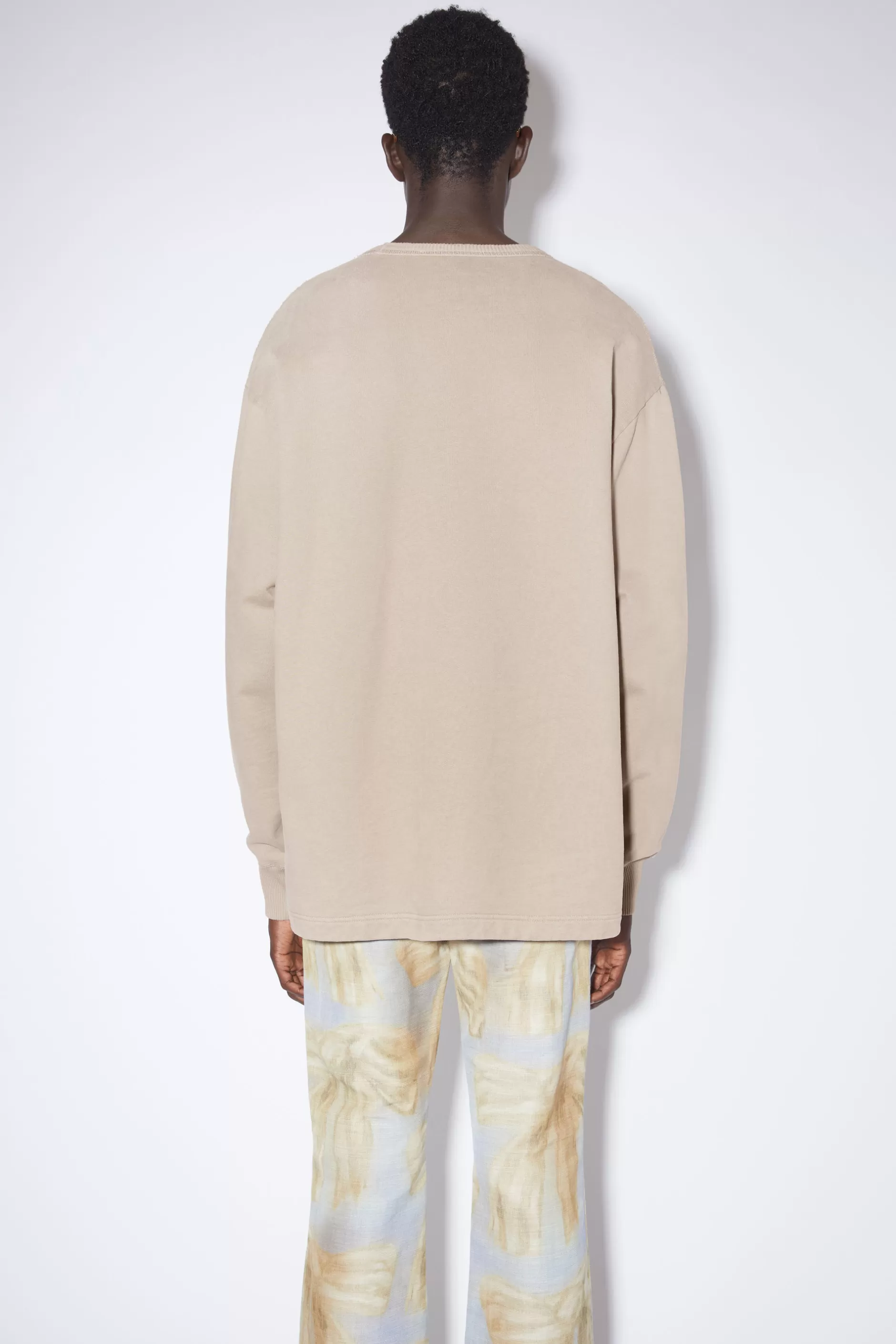 Acne Studios Pullover Mit Stempel-Logo Pilzbeige Outlet