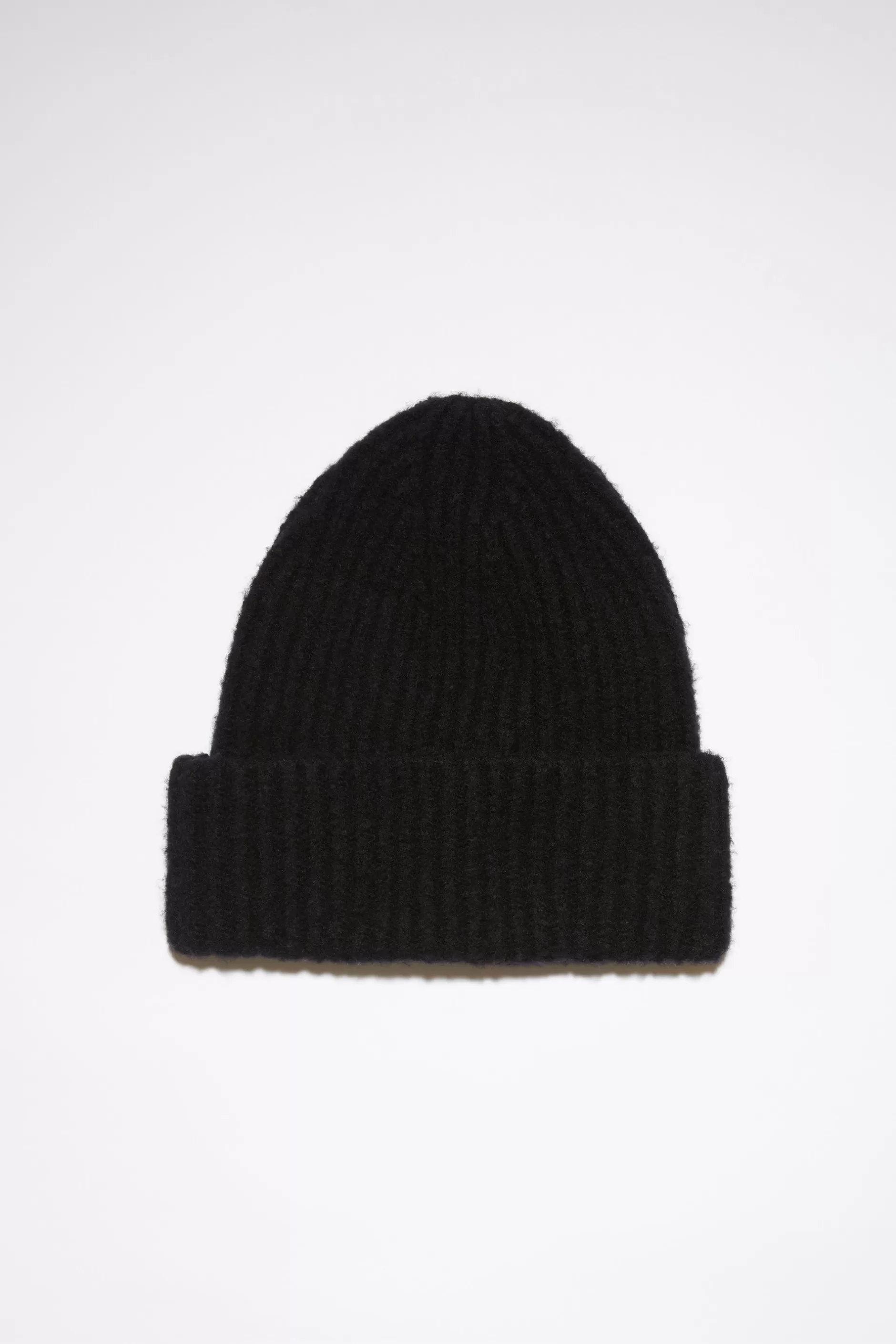 Acne Studios Rippstrick-Beanie Schwarz Clearance